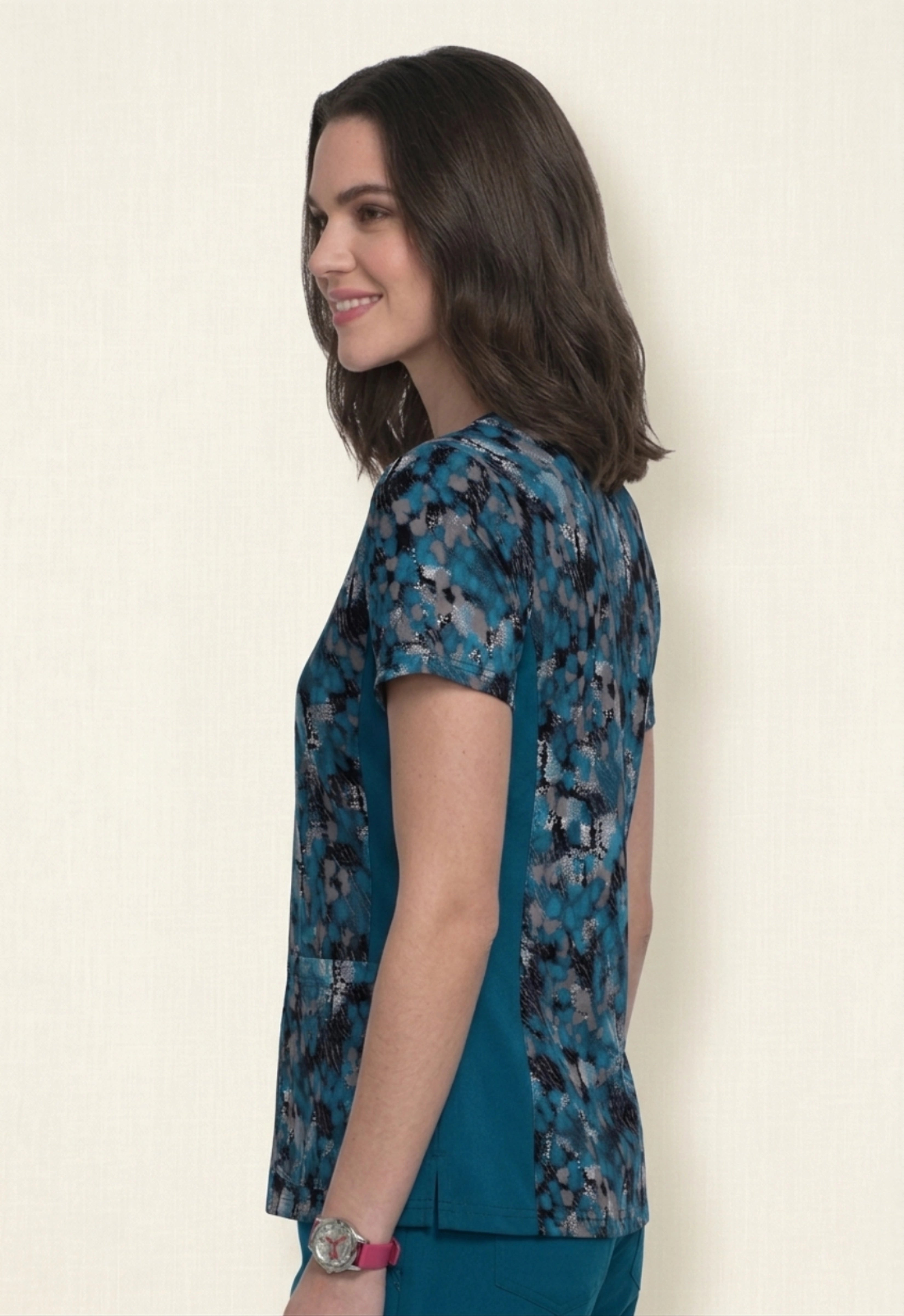 Polera Clínica Mujer Estampada Koi Lite 1049PR WCK