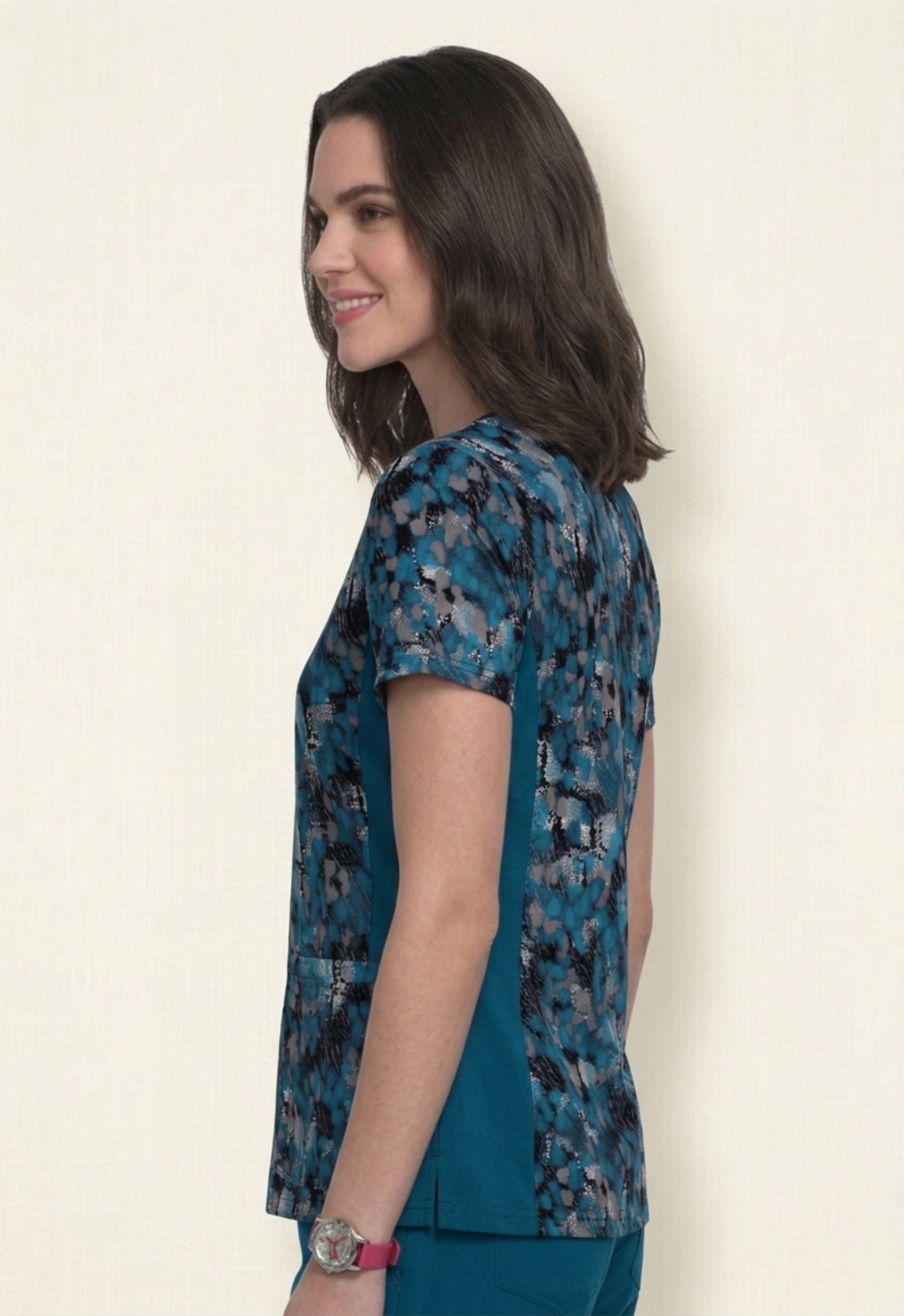 Polera Clínica Mujer Estampada Koi Lite 1049PR WCK