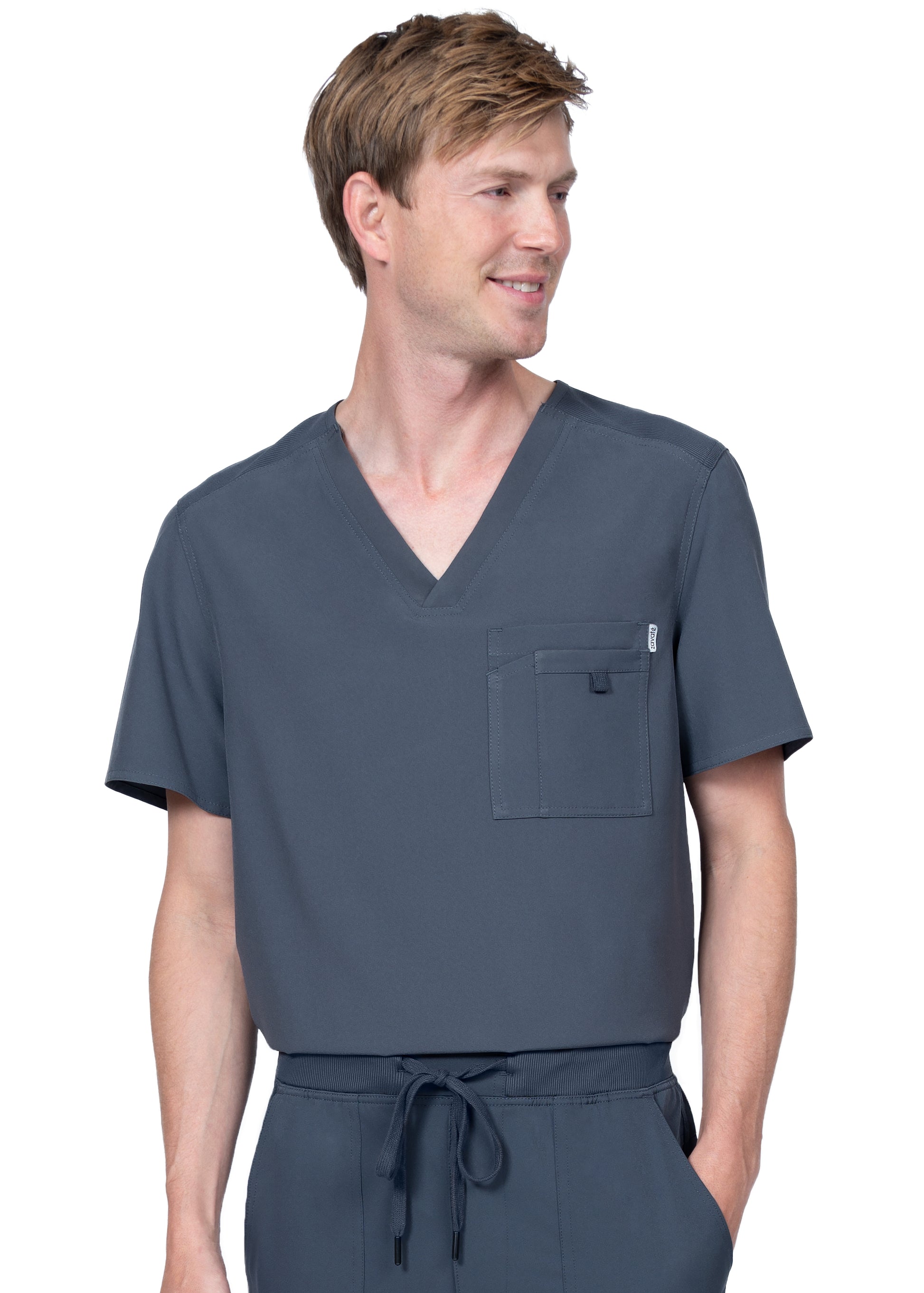 Polera Clínica Hombre Zavaté 1129 Plomo