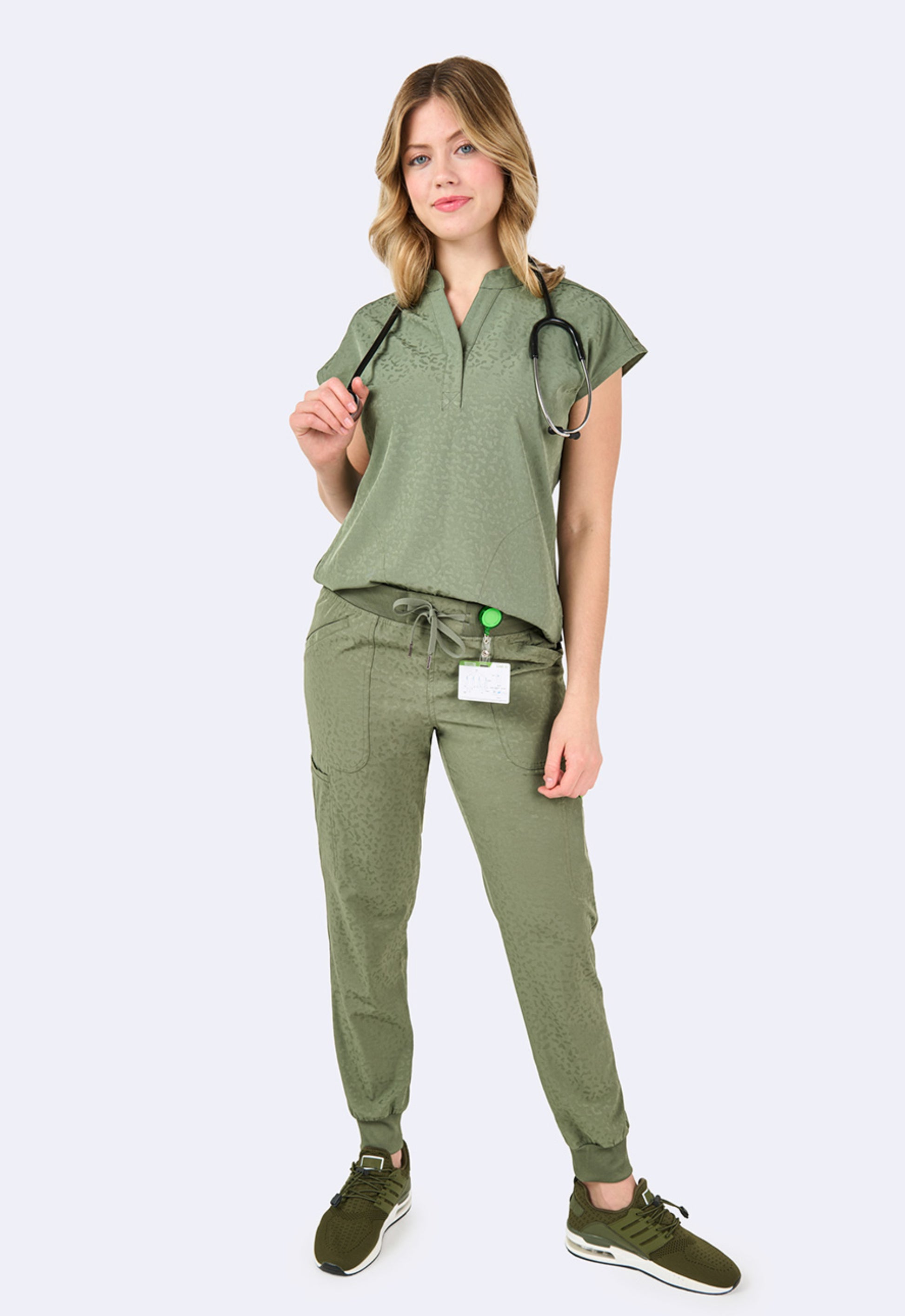 Polera Clínica Mujer 1176 Jacquard