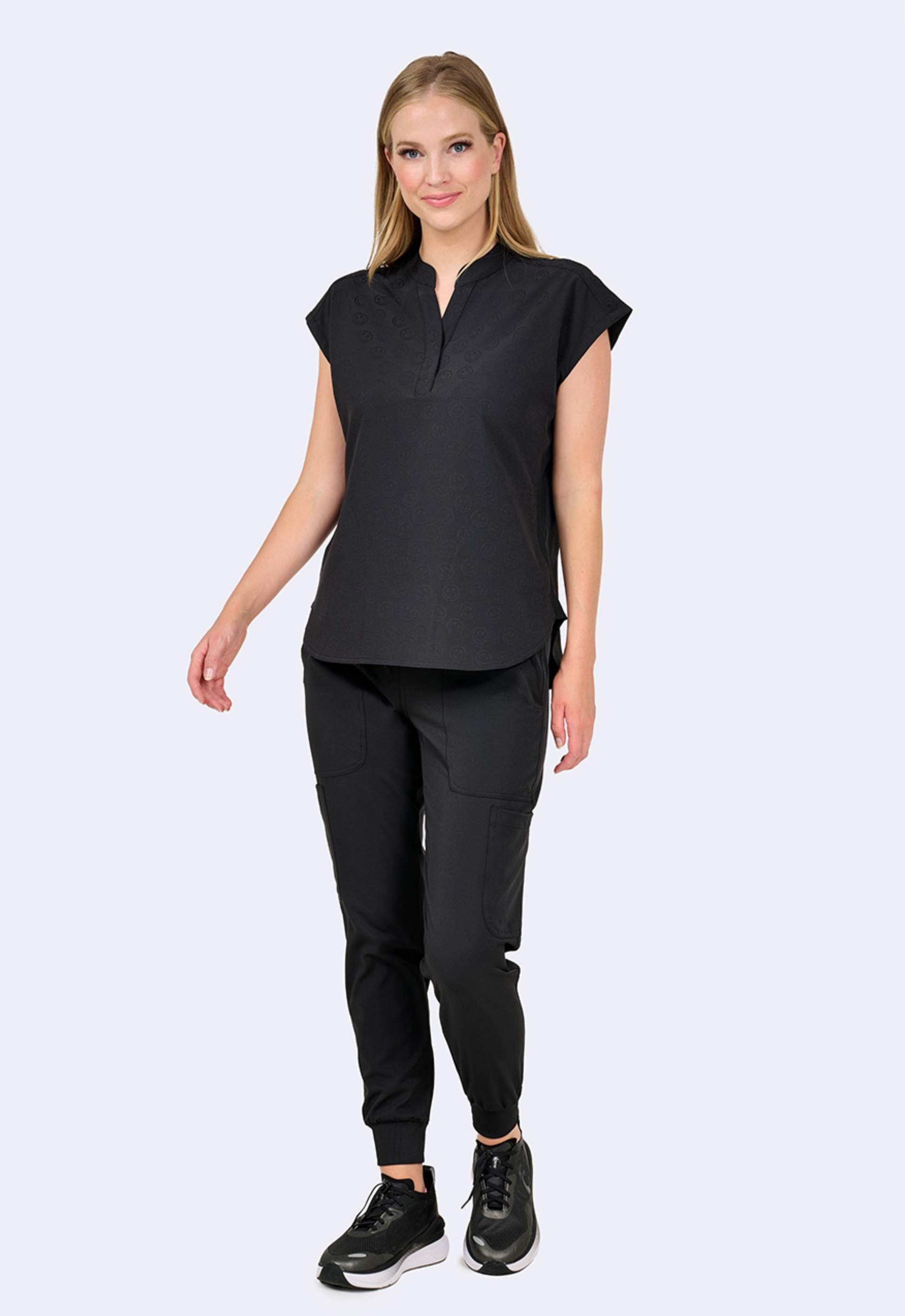 Polera Clínica Mujer 1176 Jacquard Smile