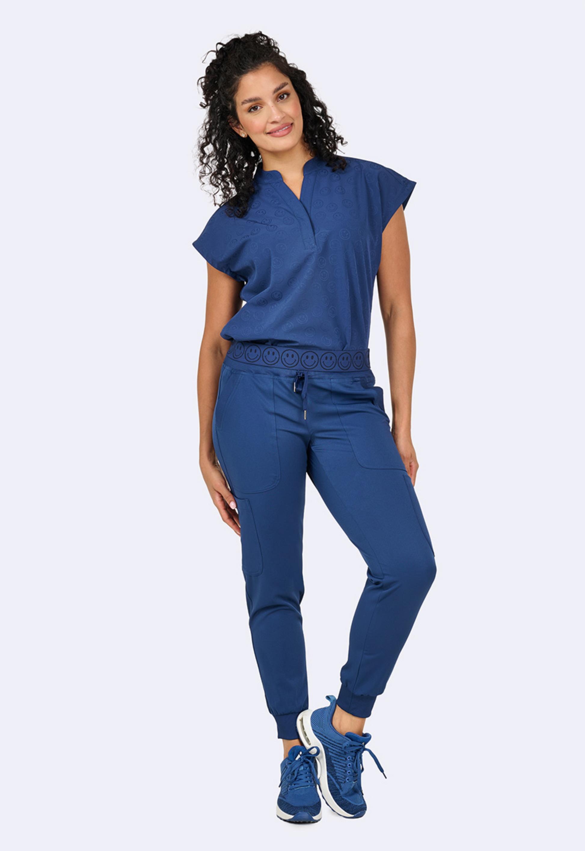 Polera Clínica Mujer 1176 Jacquard Smile