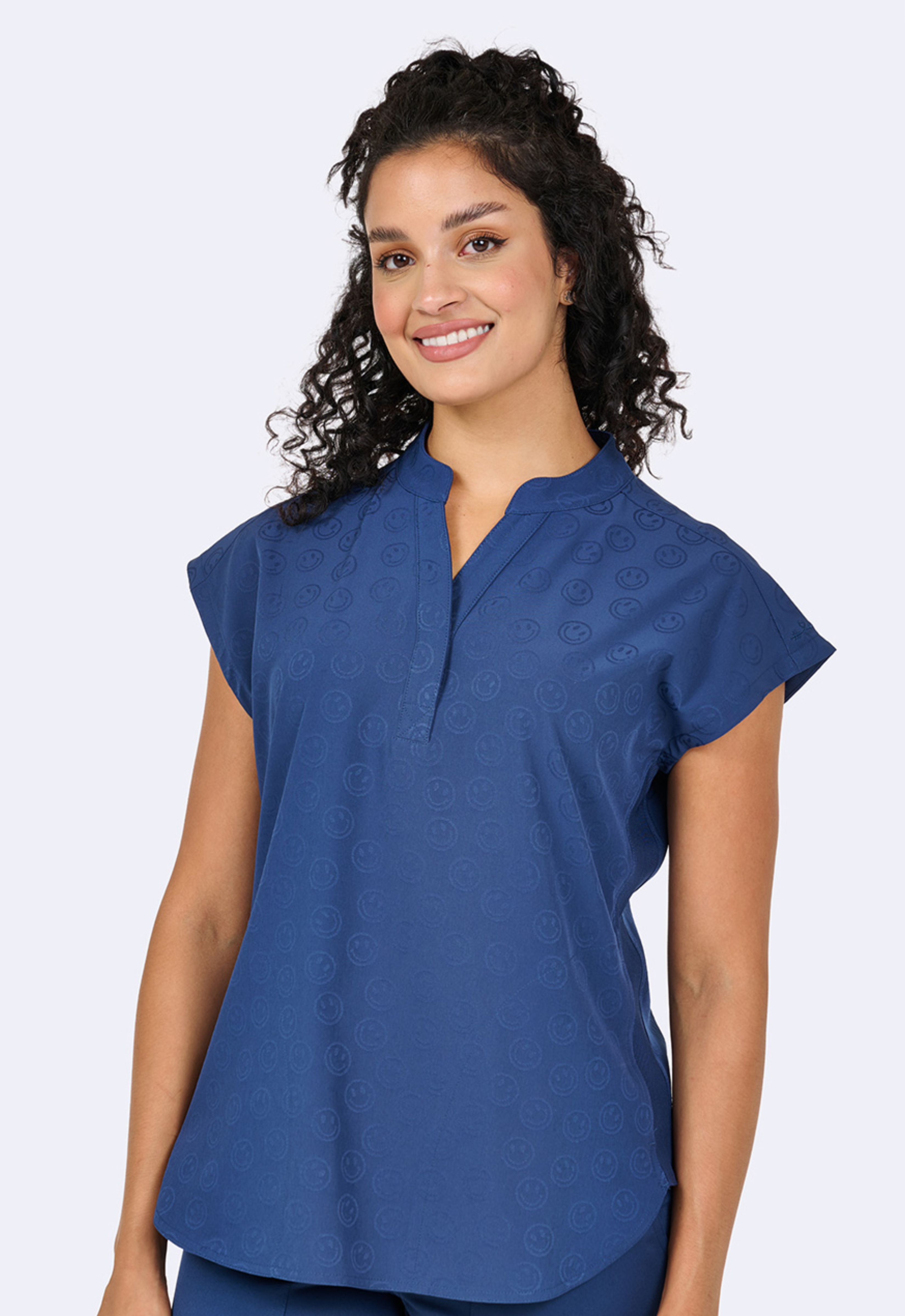 Polera Clínica Mujer 1176 Jacquard Smile