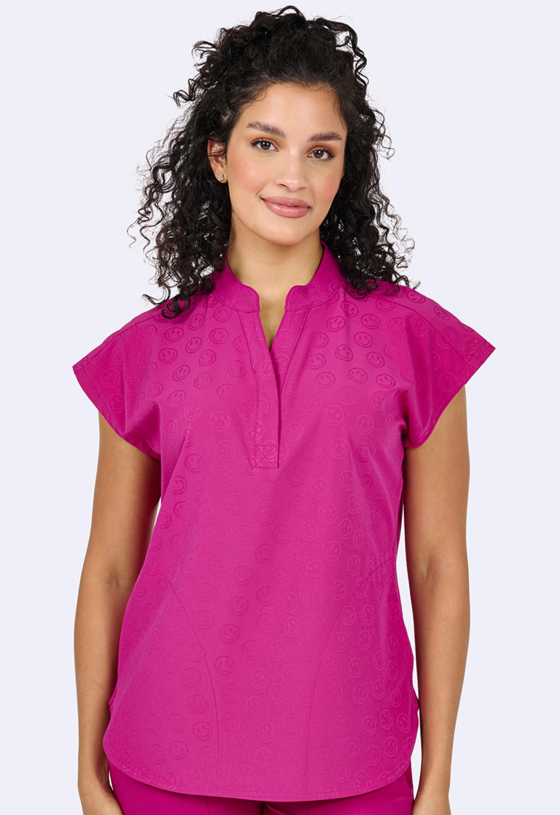 Polera Clínica Mujer 1176 Jacquard Smile