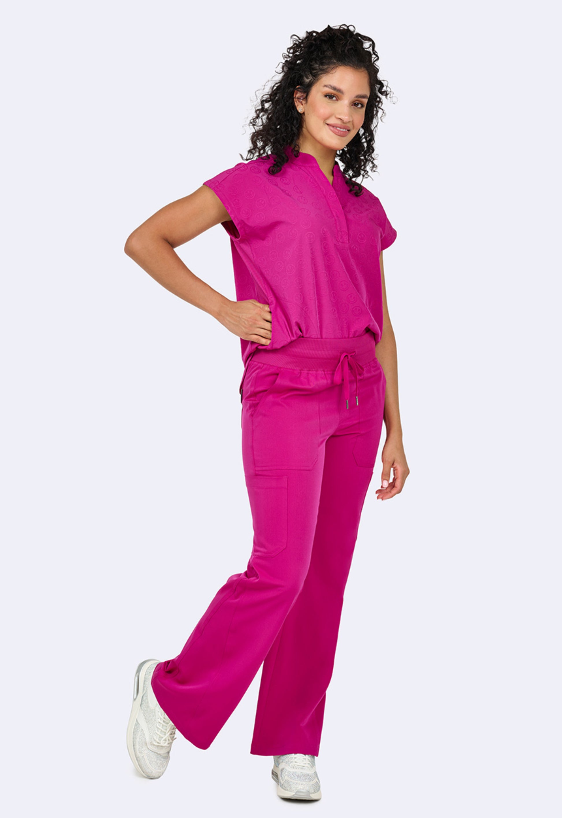 Polera Clínica Mujer 1176 Jacquard Smile