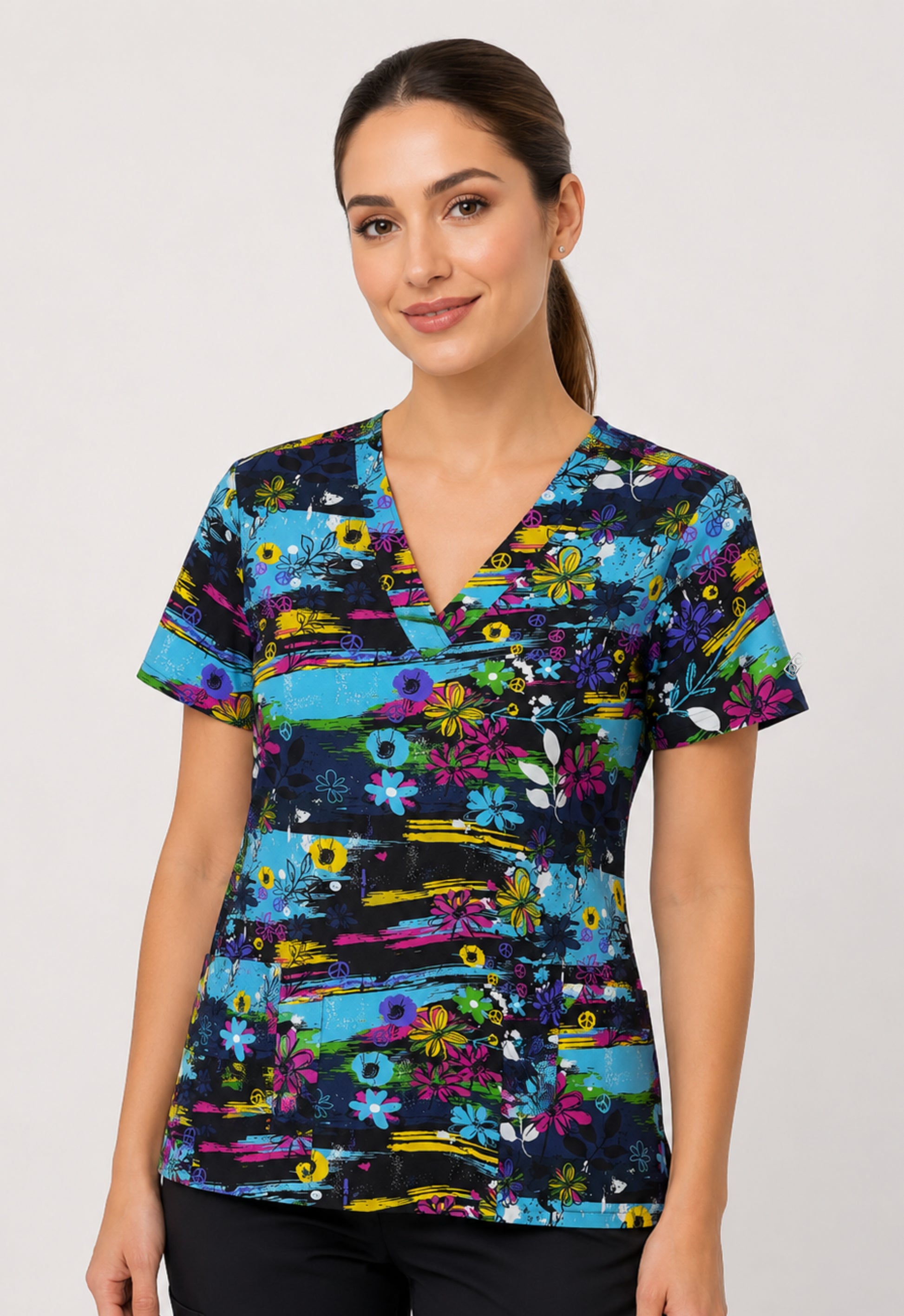 Polera Clínica Estampada Mujer GT 1576