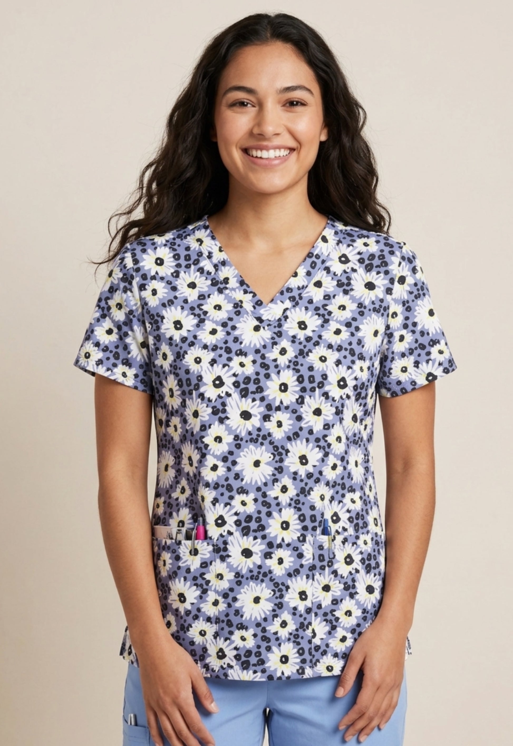 Polera Clínica Estampada Mujer GT 1579GR