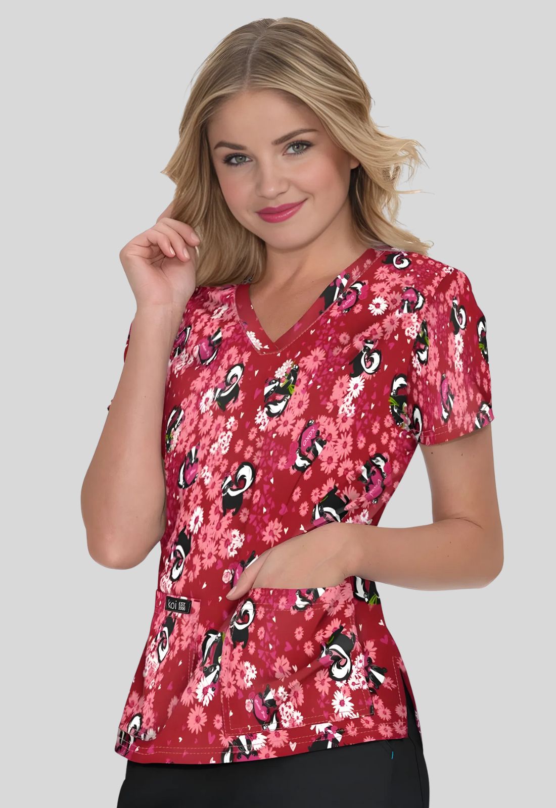 Polera Clínica Mujer Estampada 348PR SNC