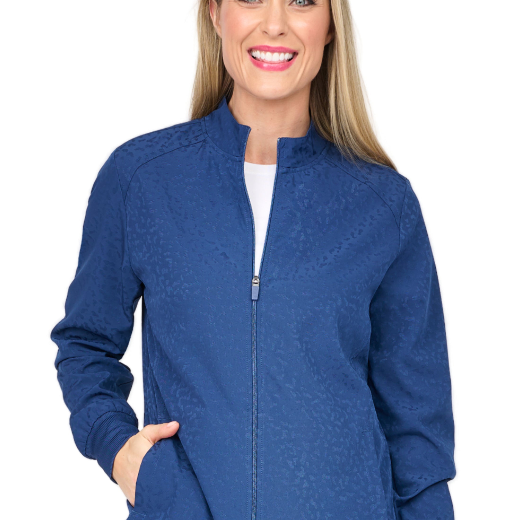Chaqueta Mujer Jacquard 2039 Azul Marino