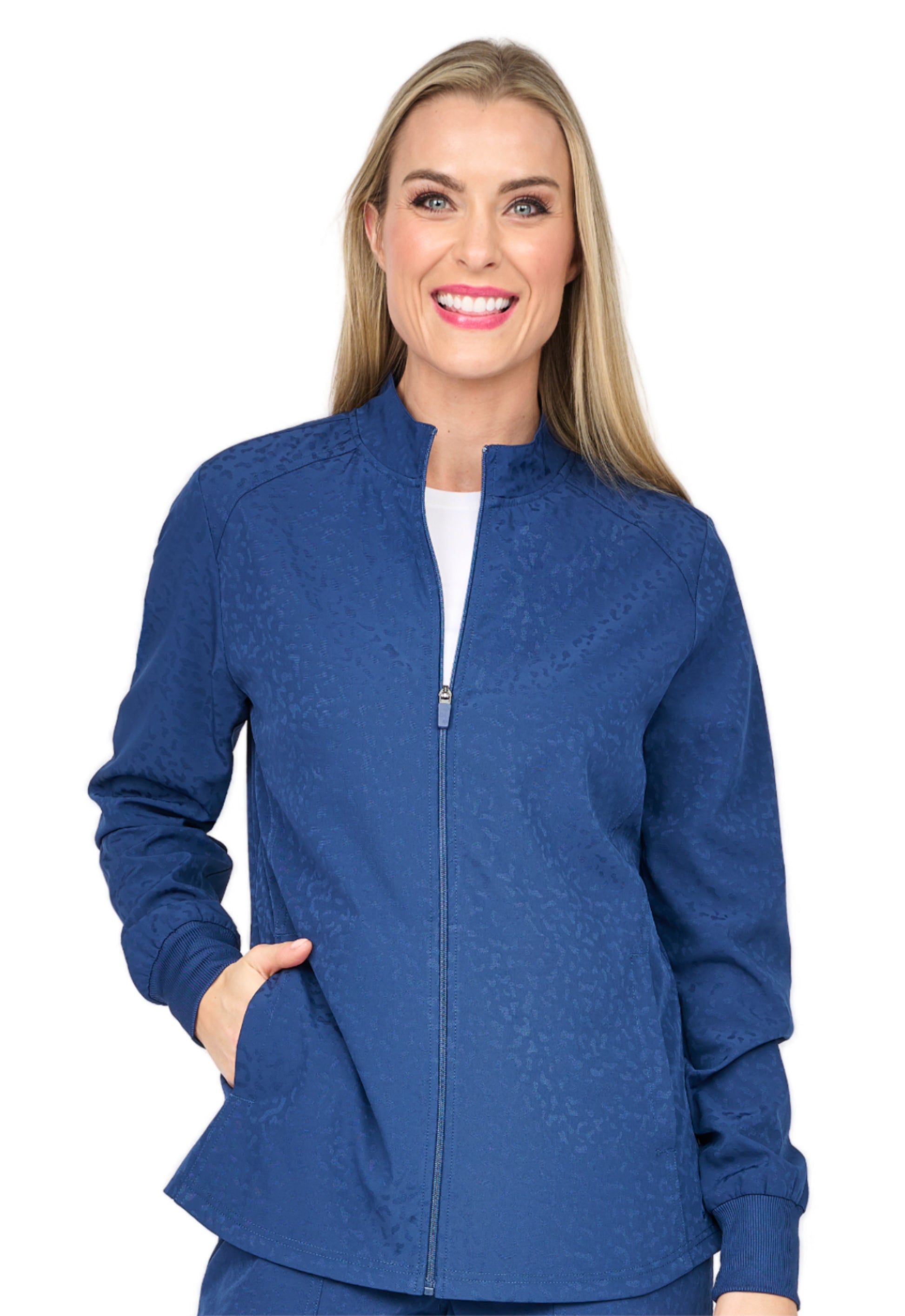 Chaqueta Mujer Jacquard 2039 Azul Marino