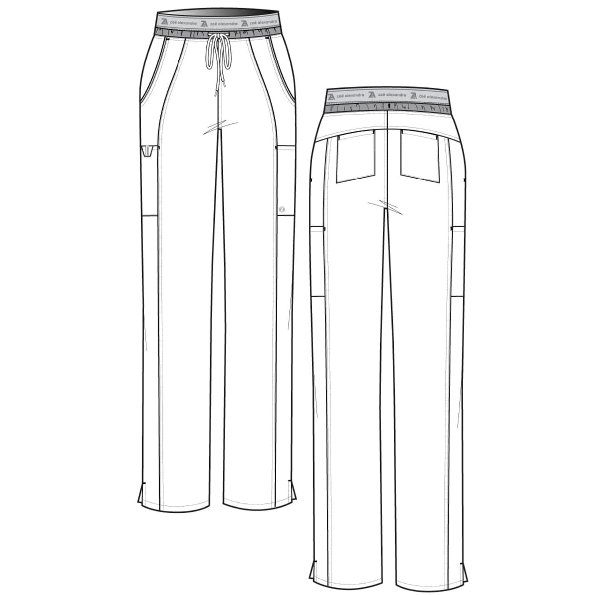 PANTALÓN CLINICO MUJER ZOE ALEXANDRA 3027 NEGRO