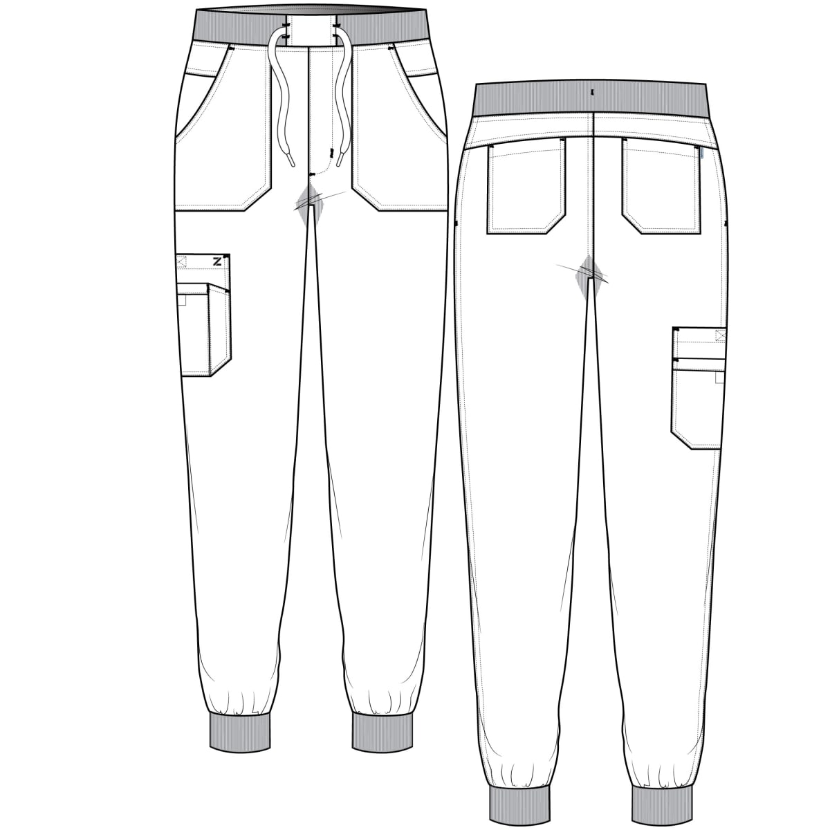 Pantalón Clínico Jogger Hombre Zavaté 3029 Azul Marino