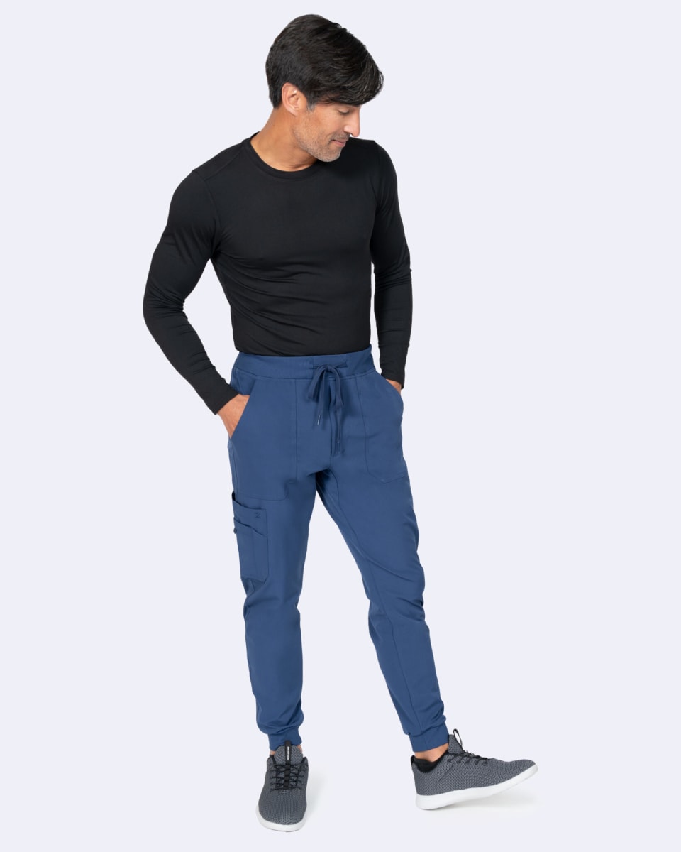 Pantalón Clínico Jogger Hombre Zavaté 3029 Azul Marino