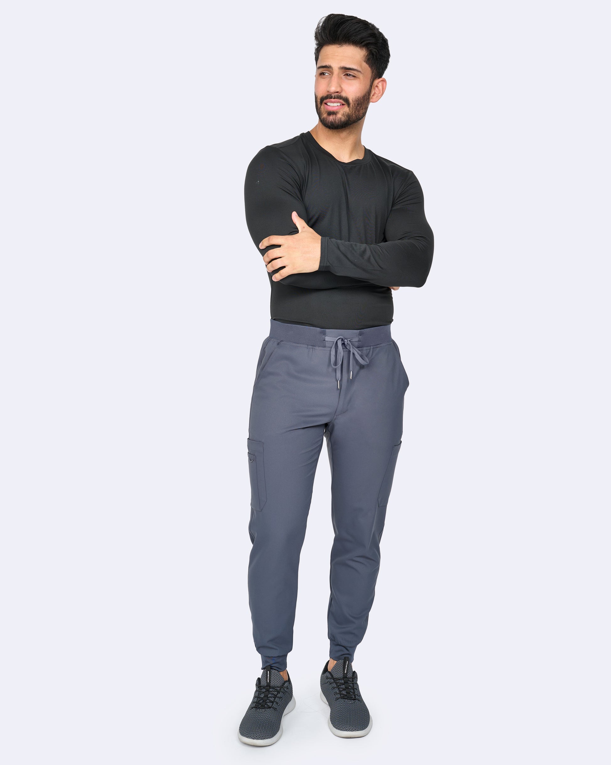 Pantalón Clínico Jogger Hombre Studio 3093 Plomo