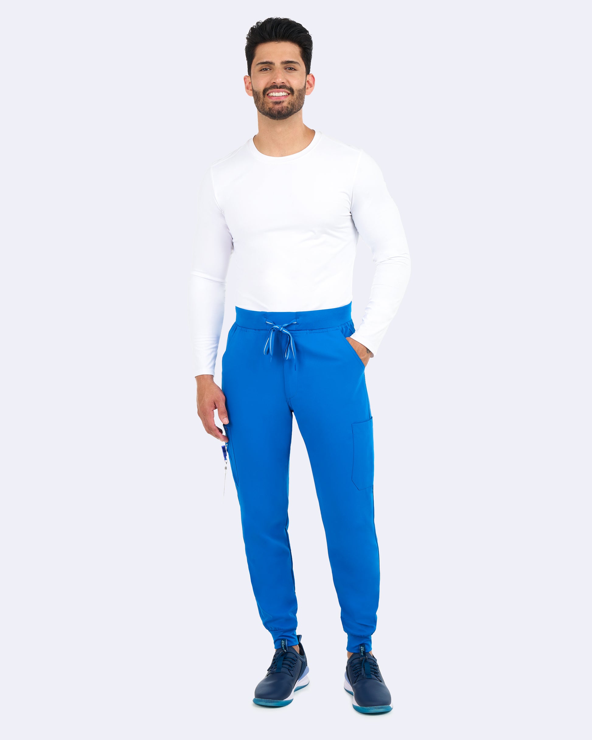 Pantalón Clínico Jogger Hombre Studio 3093 Azul Rey