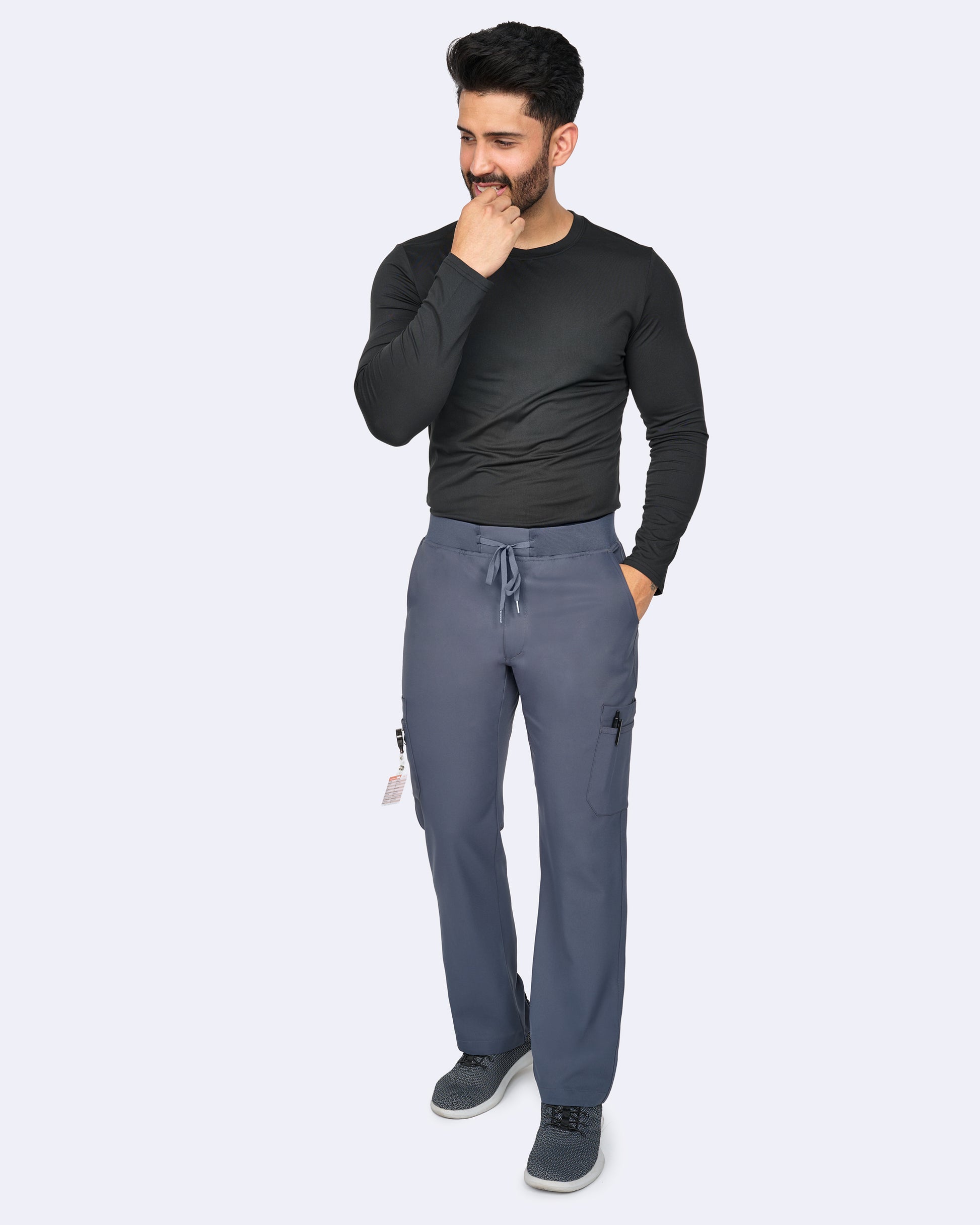 Pantalón Clínico Hombre Studio 3099 Plomo