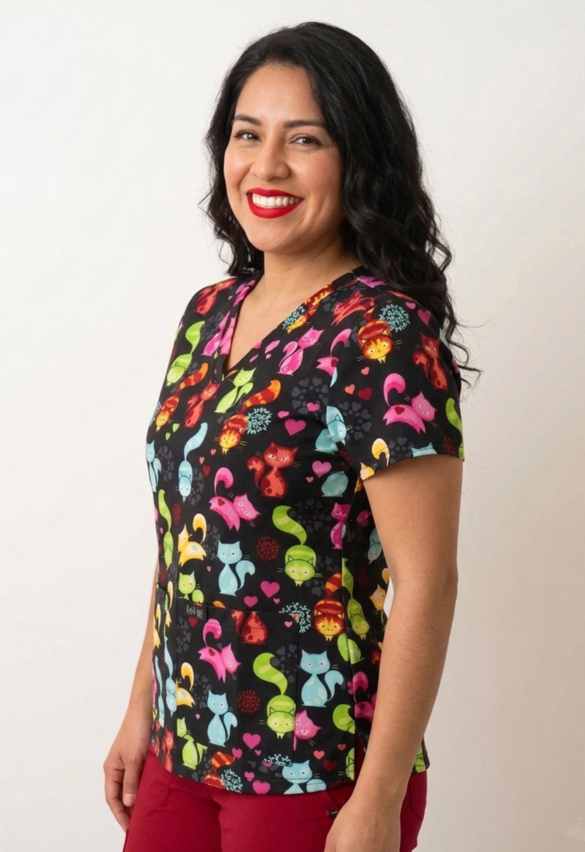 Polera Clínica Estampada Koi 348PR PTY