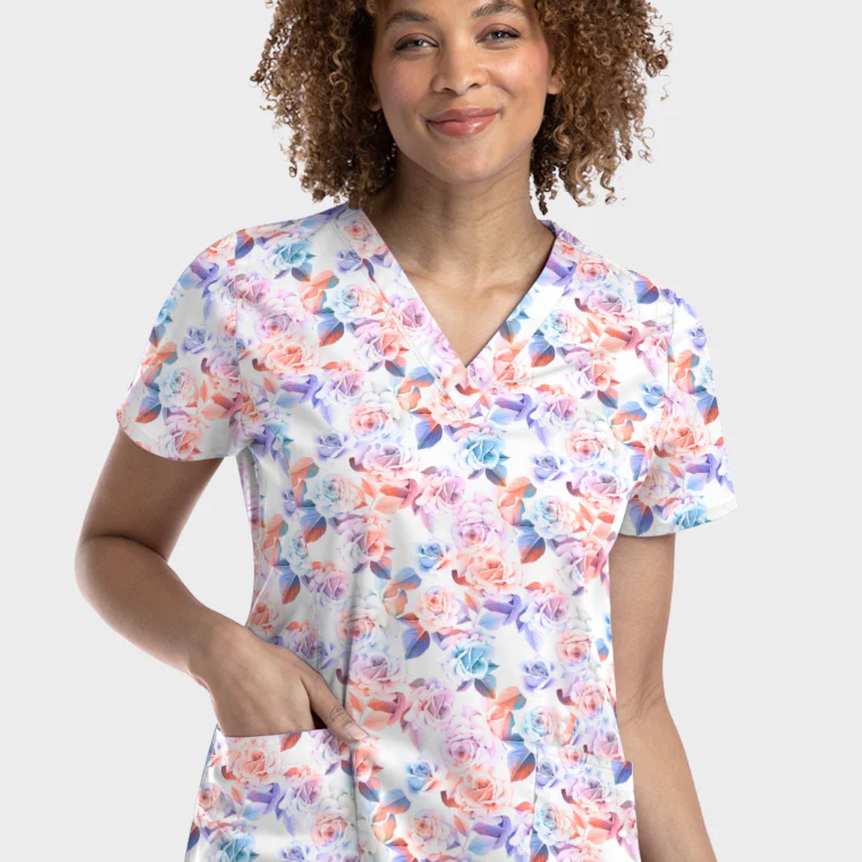 Polera Clínica Estampada Mujer 9810 ROSE