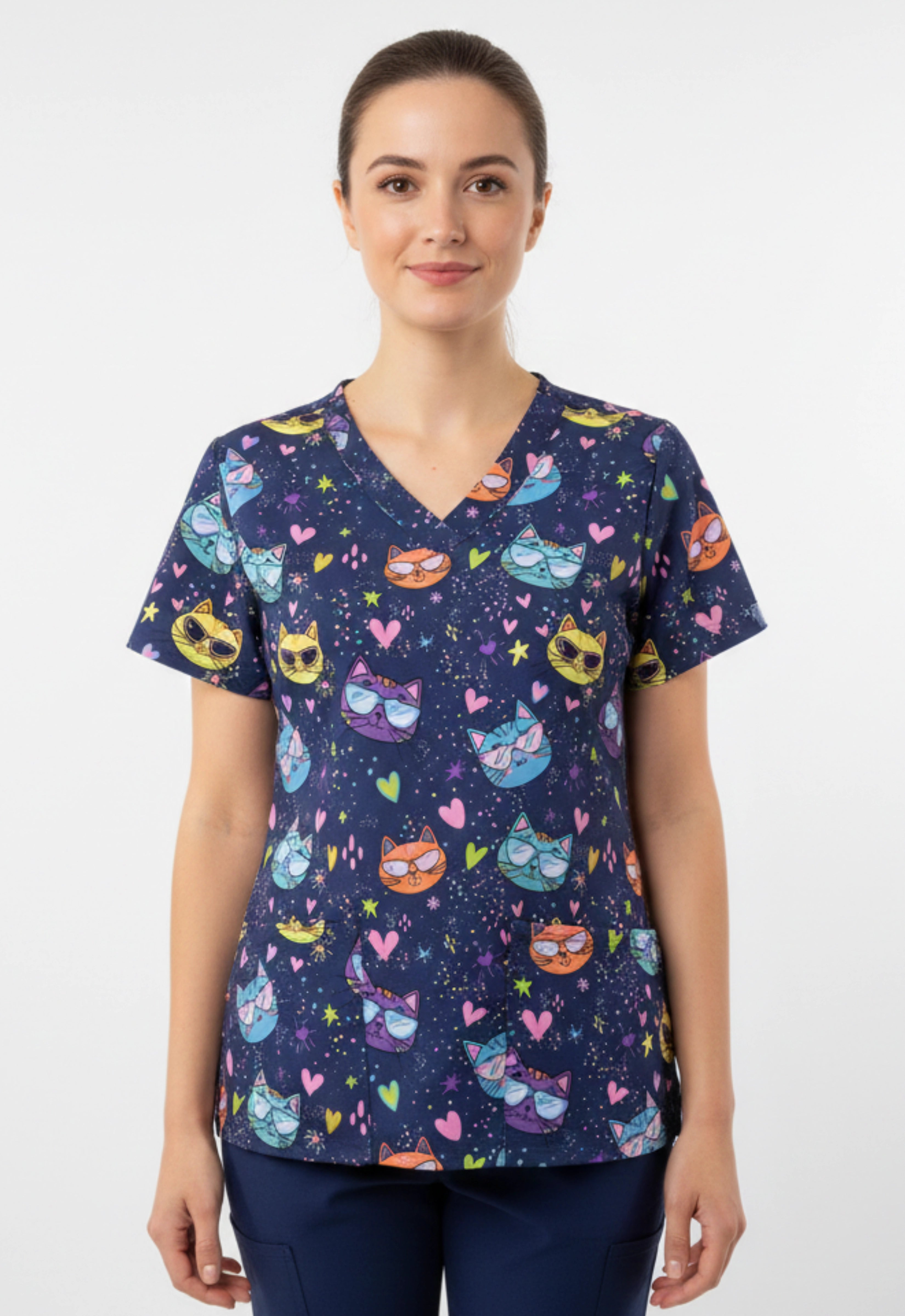 Polera Clínica Estampada Mujer GT 1962