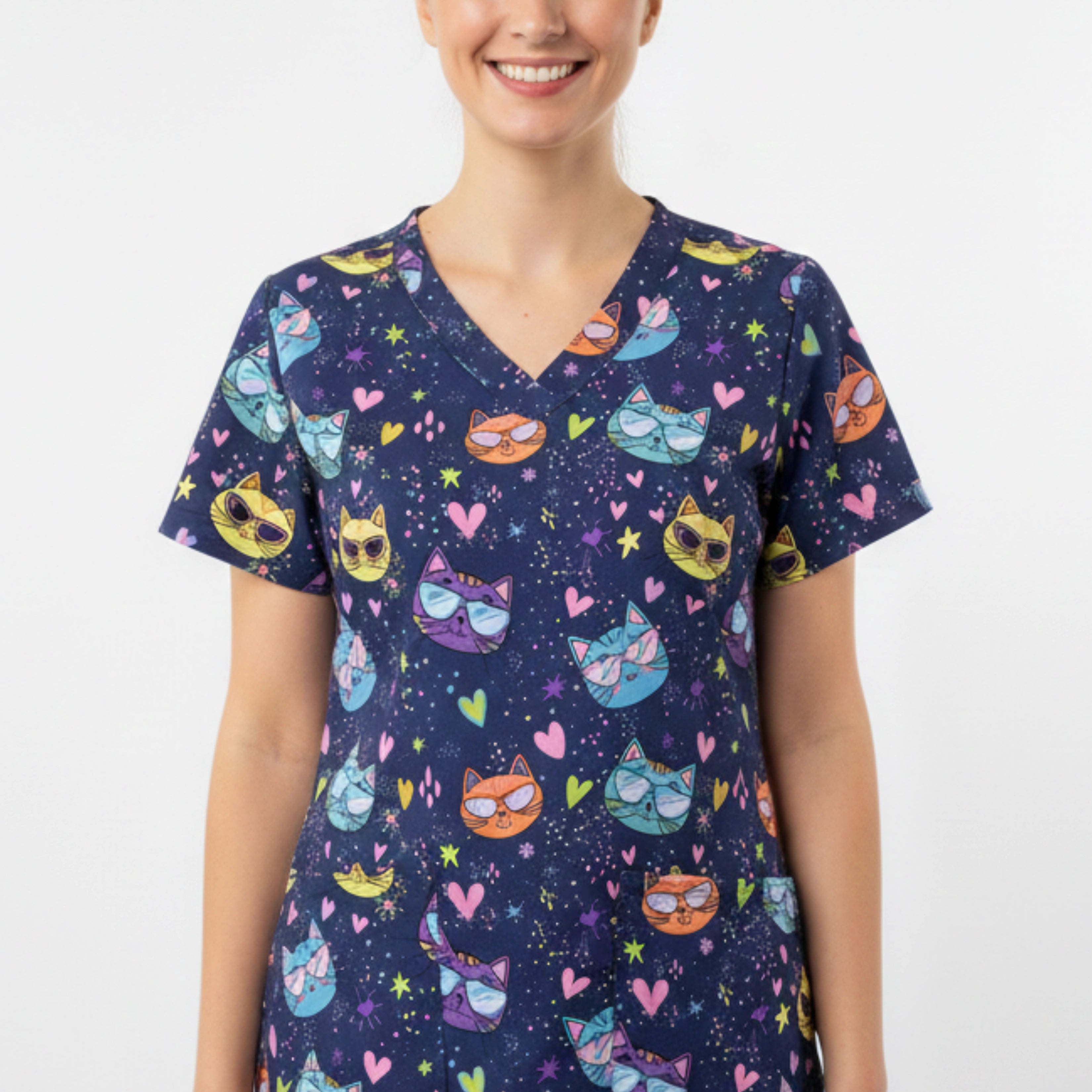 Polera Clínica Estampada Mujer GT 1962