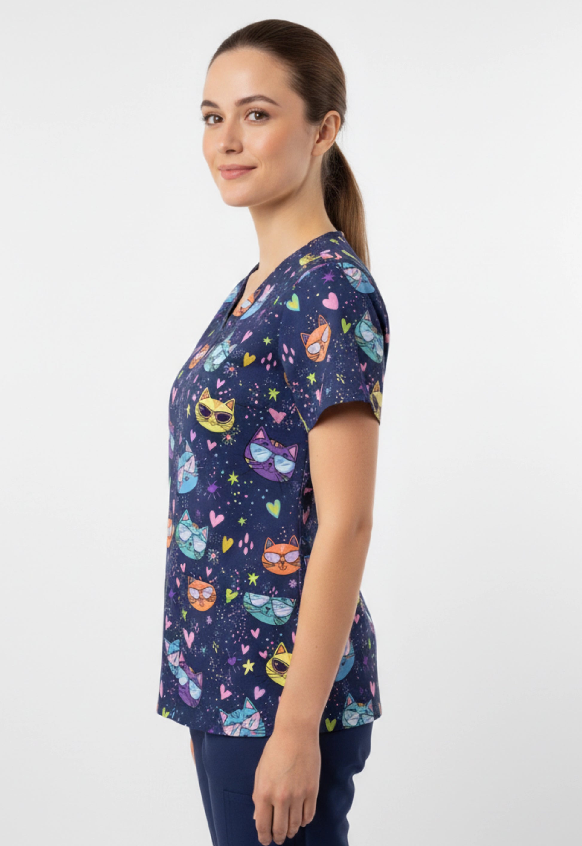 Polera Clínica Estampada Mujer GT 1962