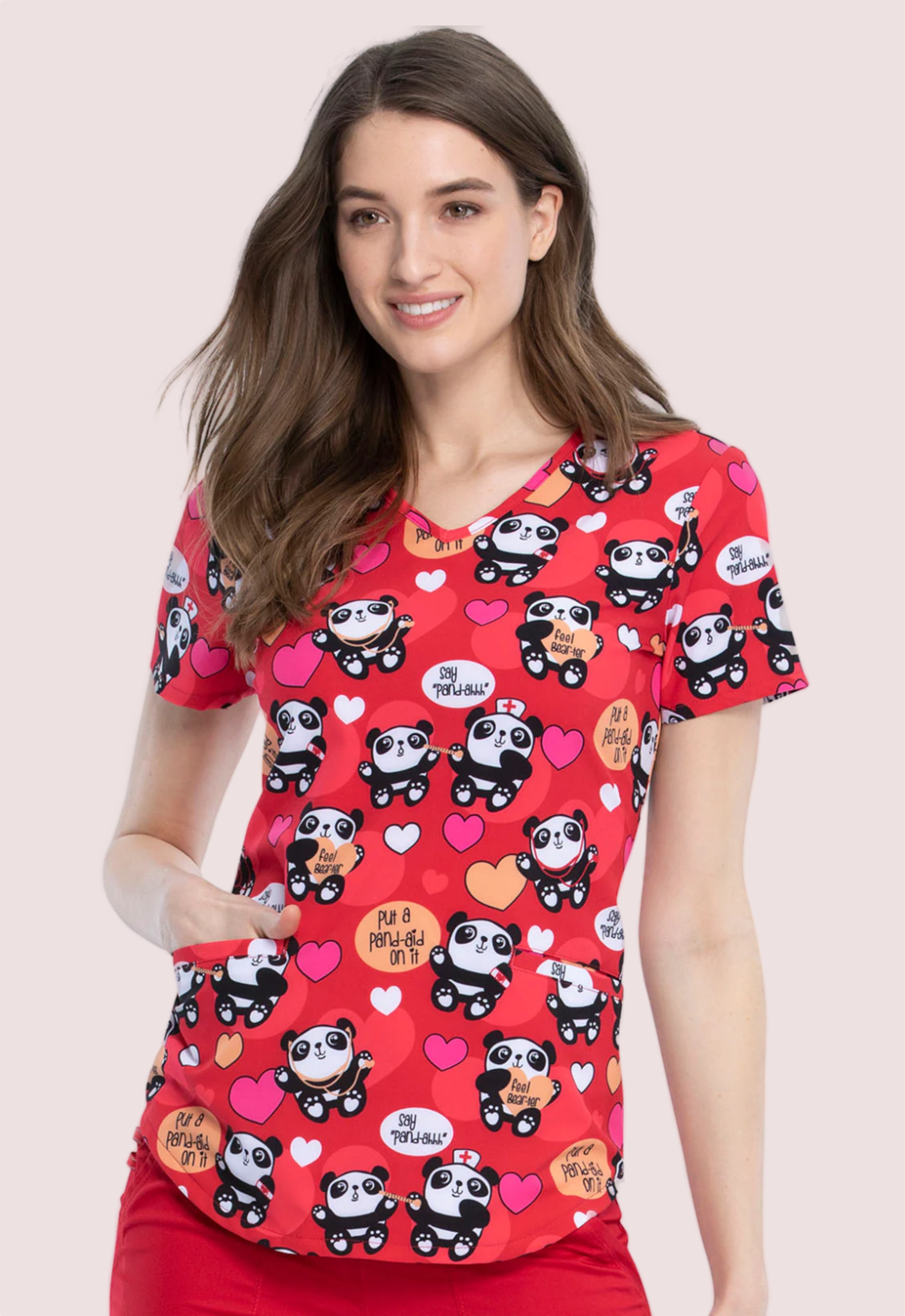 Polera Clínica Estampada Mujer TF637 PAID