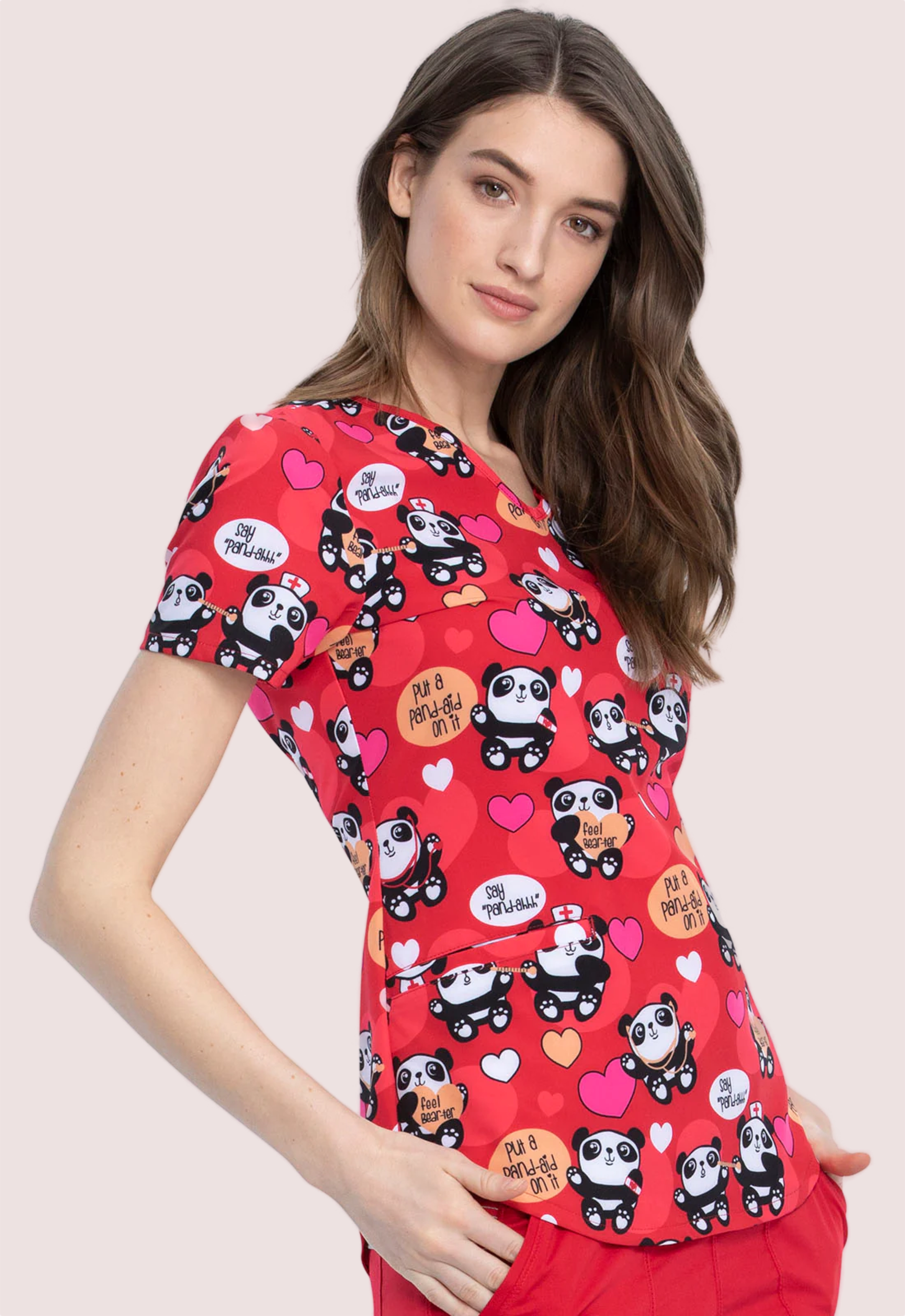 Polera Clínica Estampada Mujer TF637 PAID