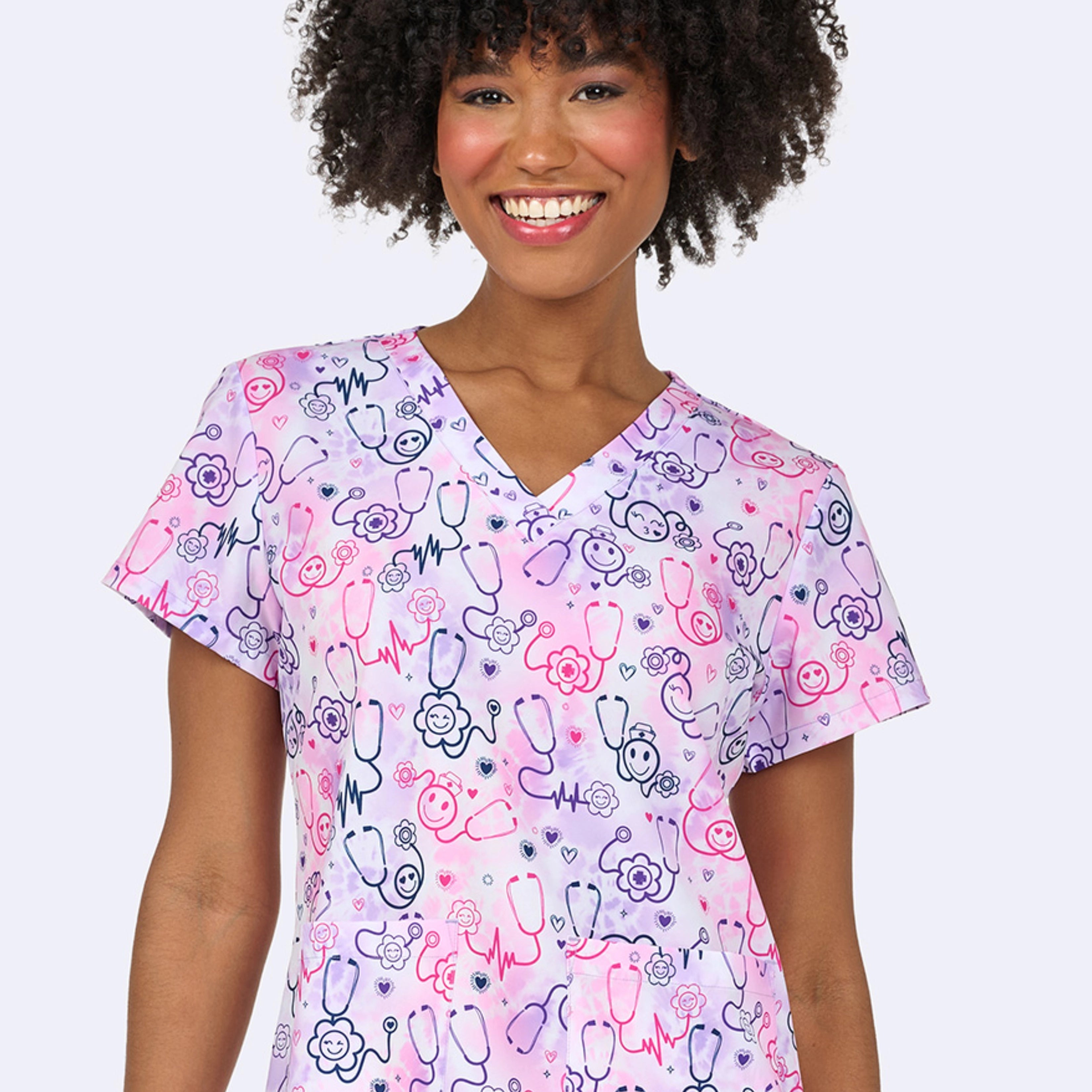 Polera Clínica Estampada Mujer 1054 HPST