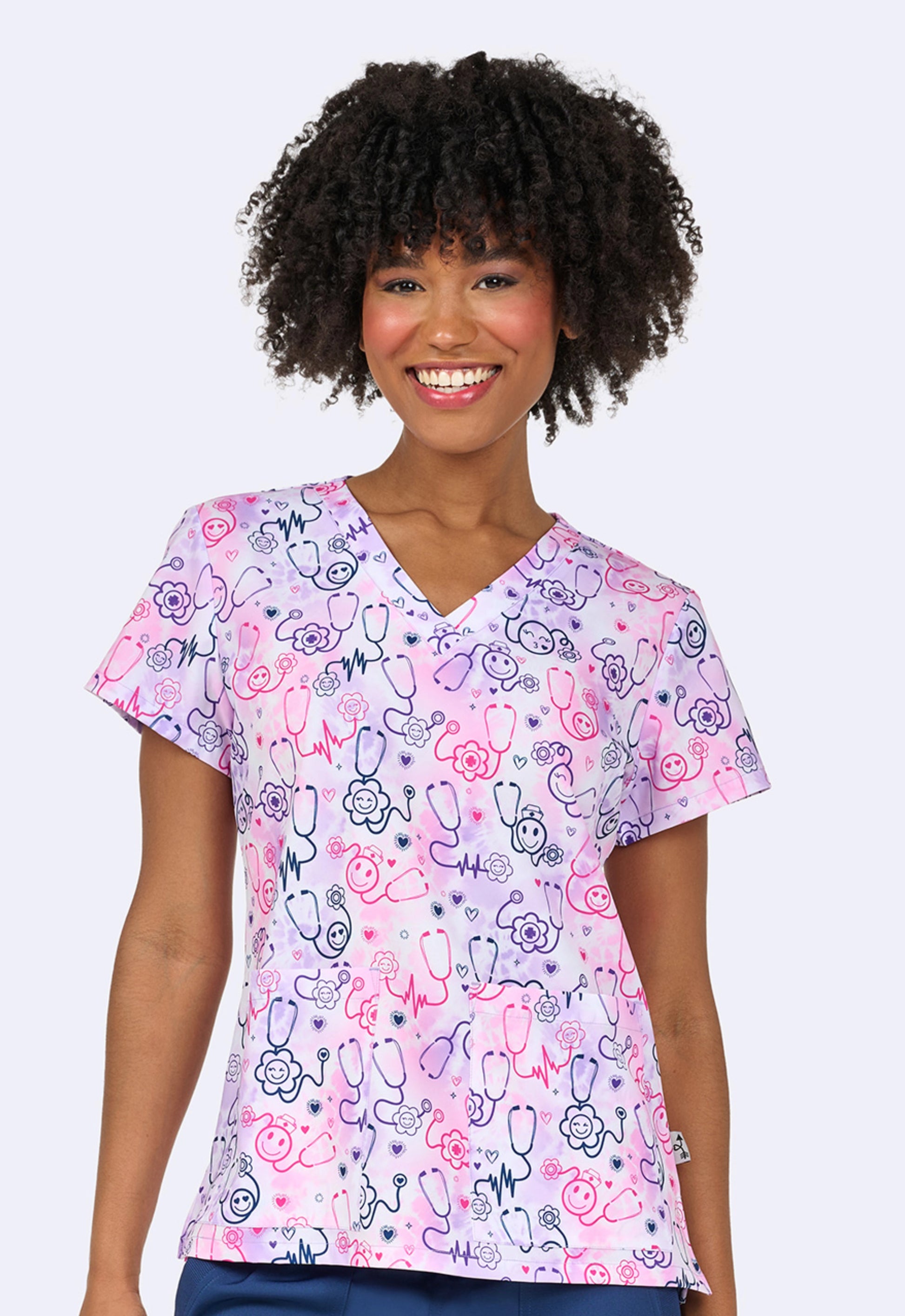 Polera Clínica Estampada Mujer 1054 HPST