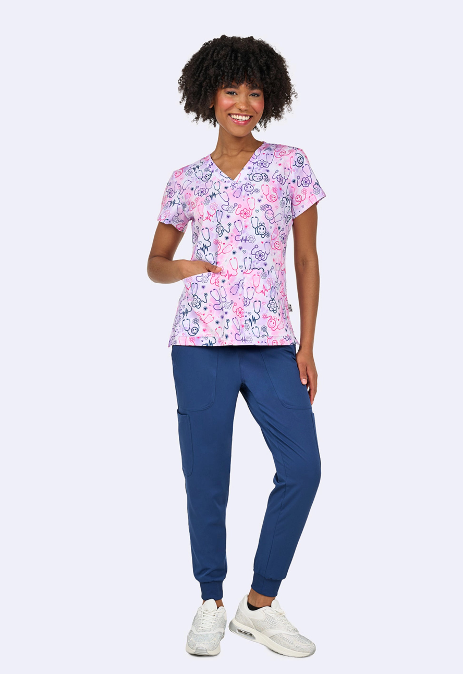 Polera Clínica Estampada Mujer 1054 HPST