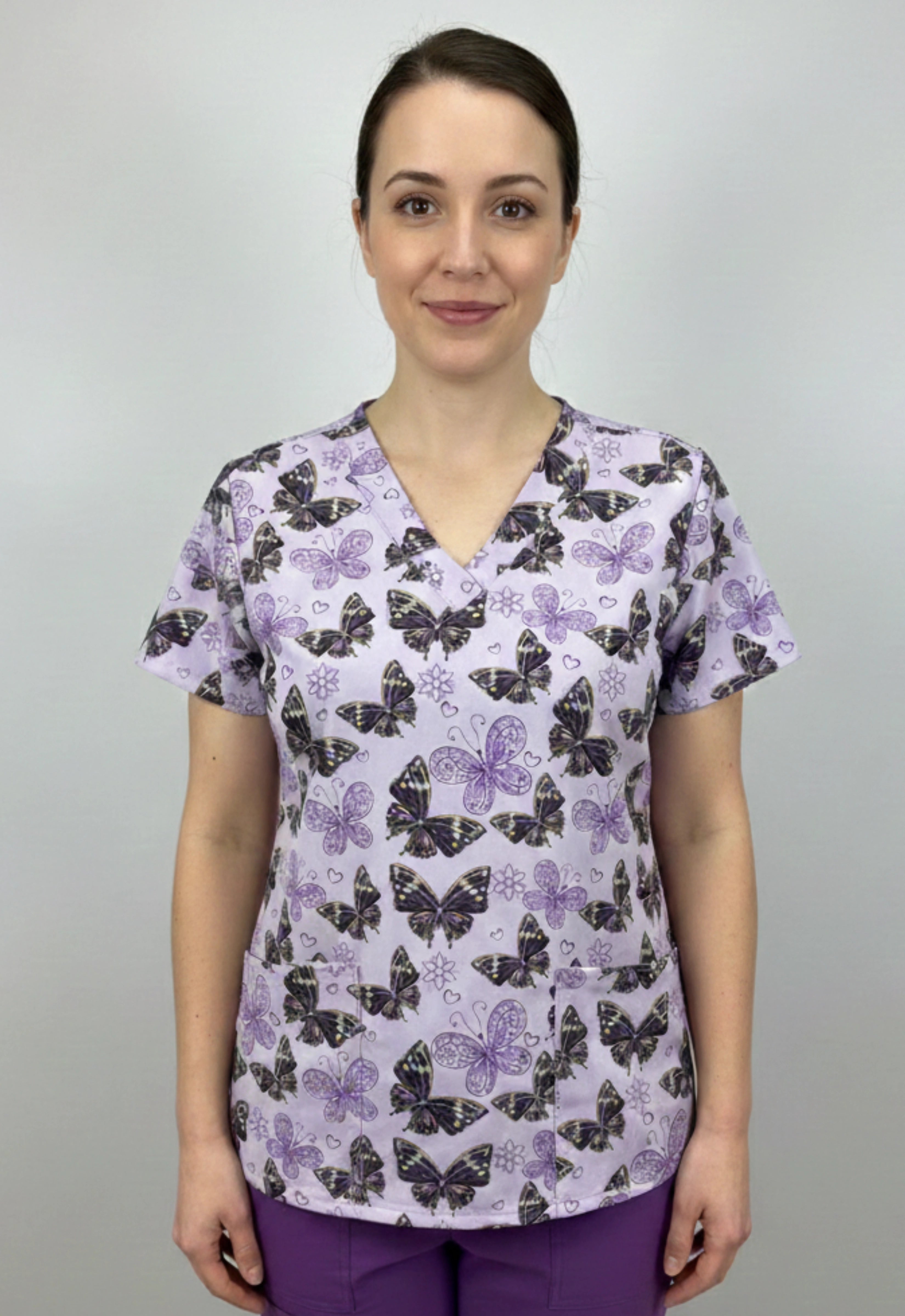 Polera Clínica Estampada Mujer GT 1833LL