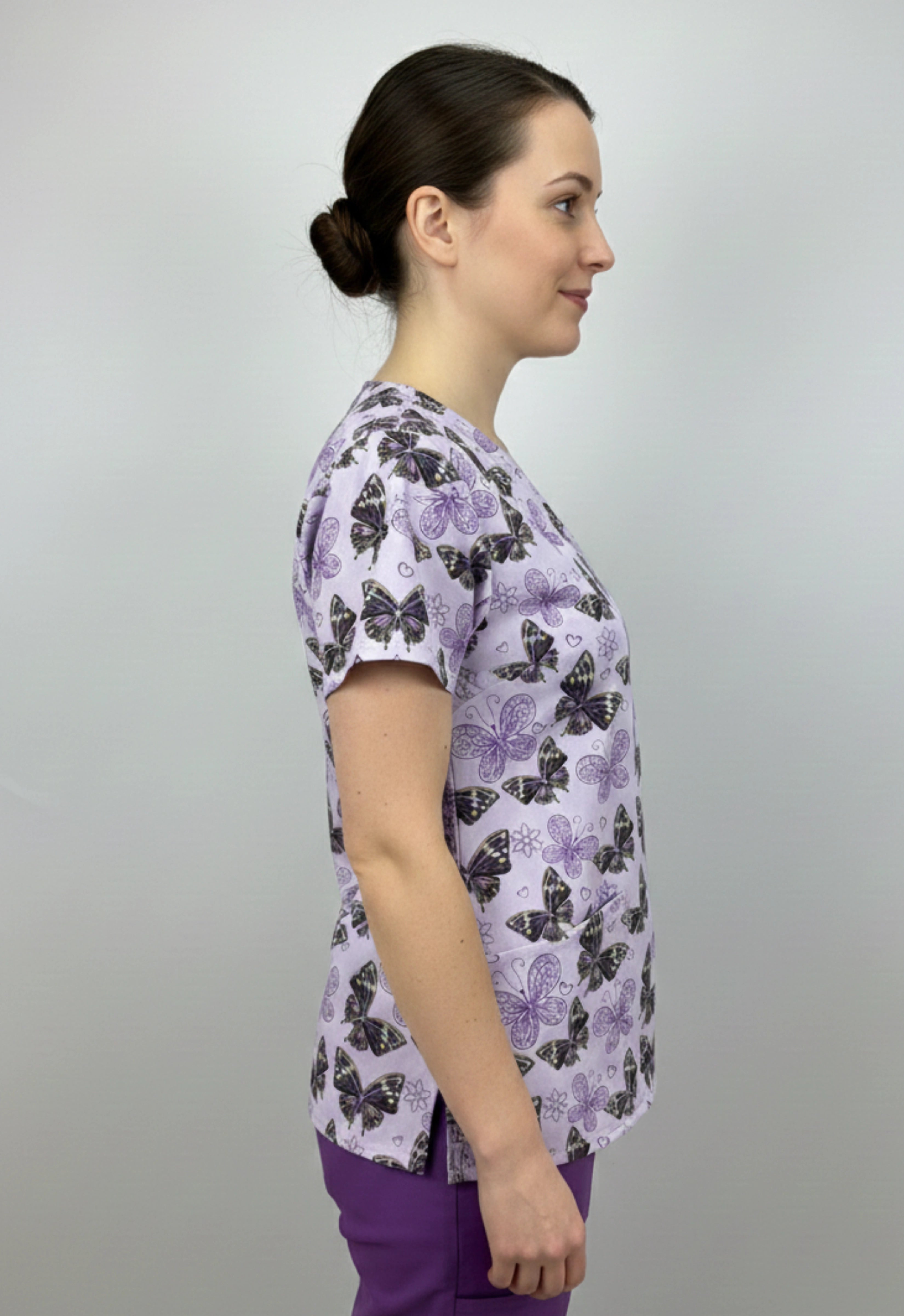 Polera Clínica Estampada Mujer GT 1833LL