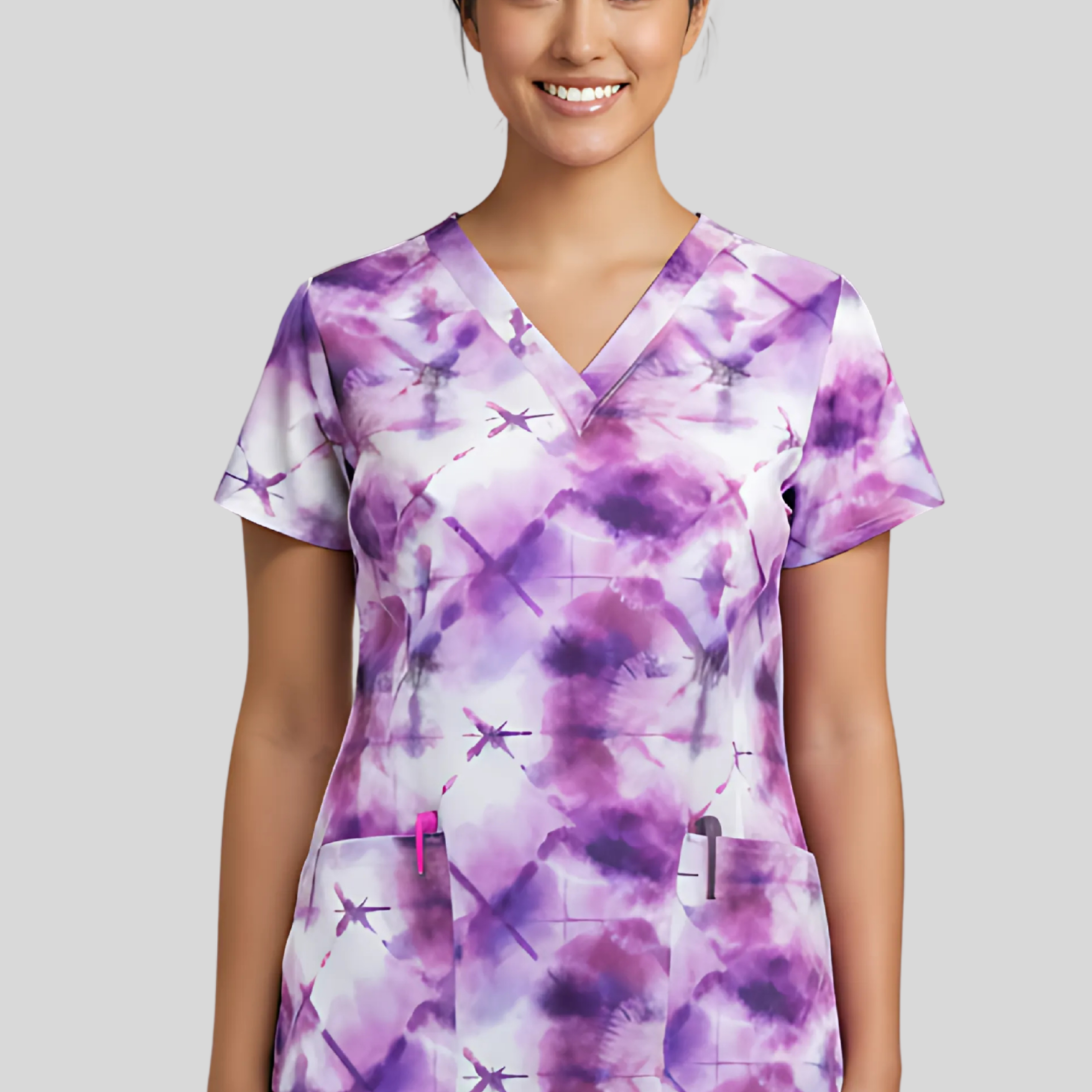 Polera Clínica Estampada Mujer 9810 MYST