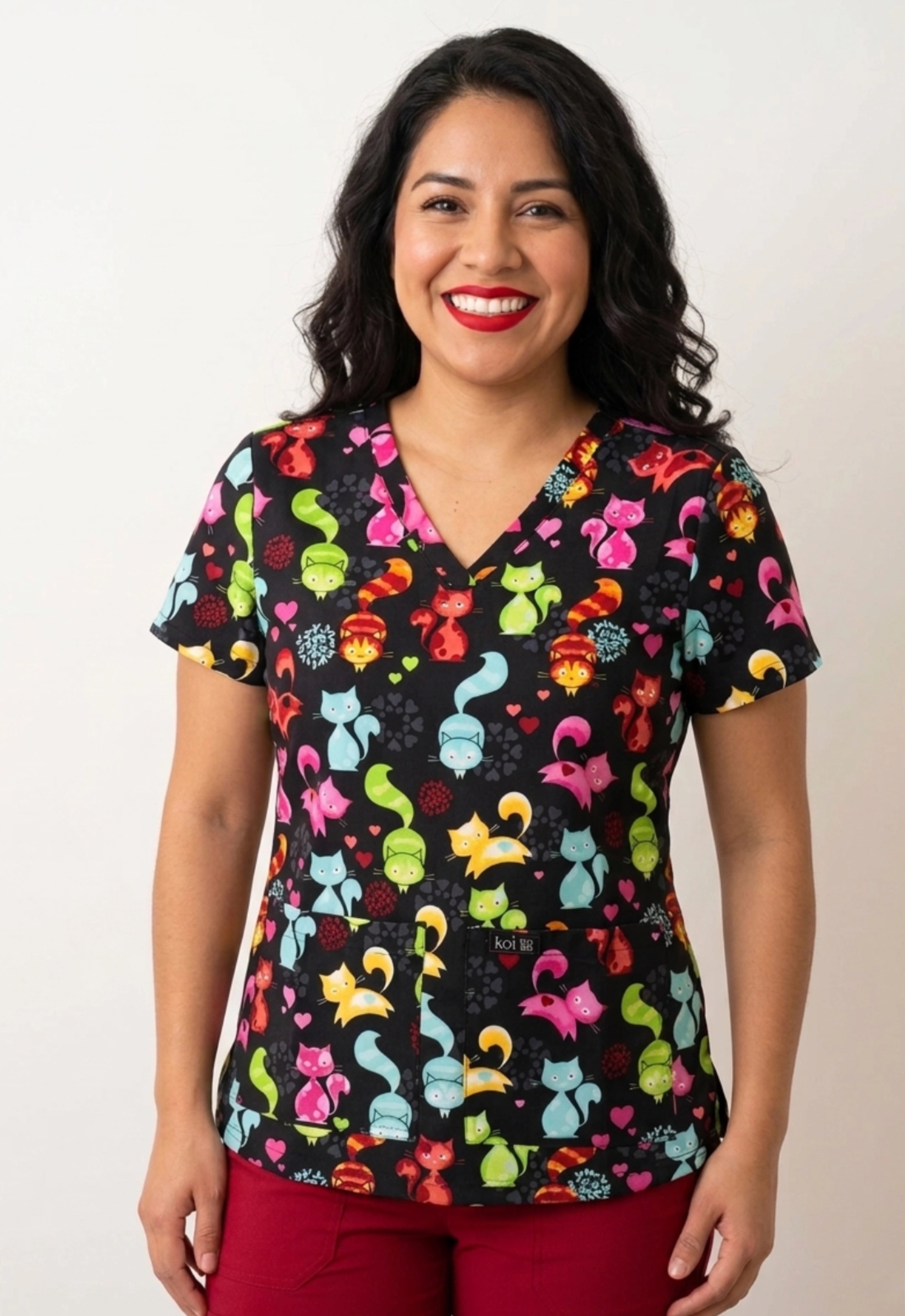 Polera Clínica Estampada Koi 348PR PTY