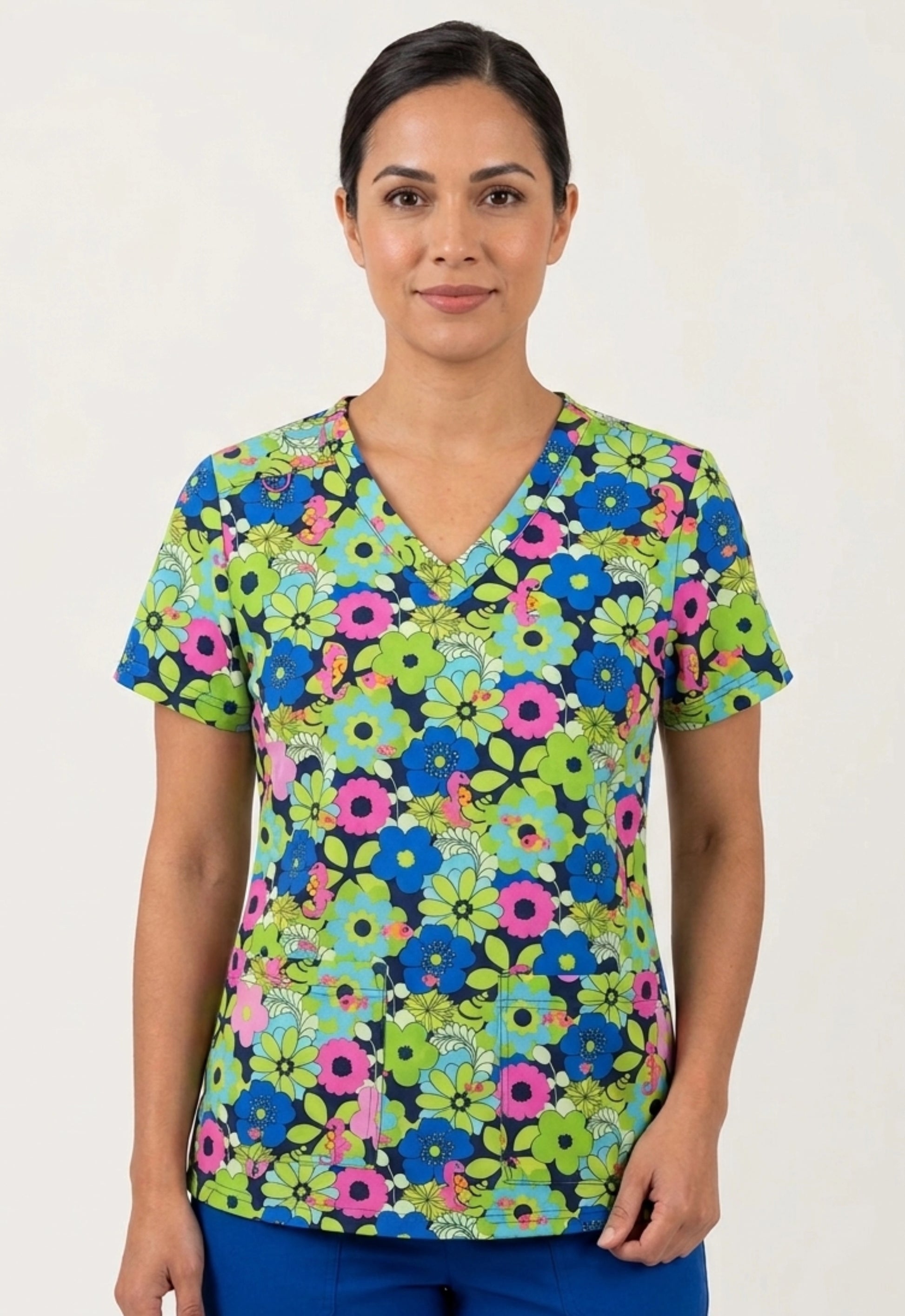 Polera Clínica Estampada Koi F100PR SEH