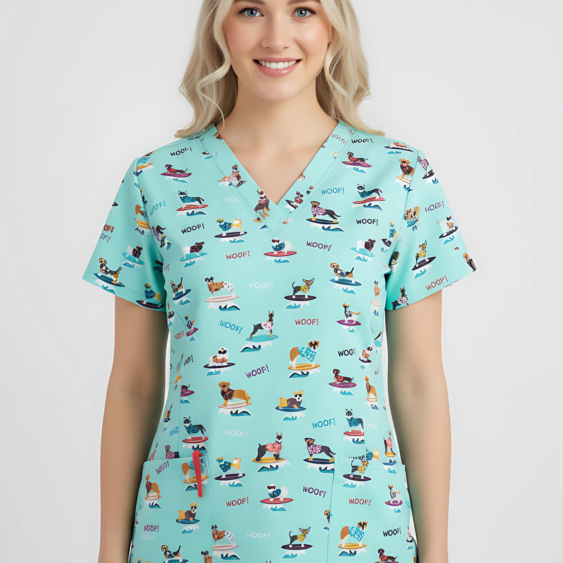 Polera Clínica Estampada Mujer 9810 SURF