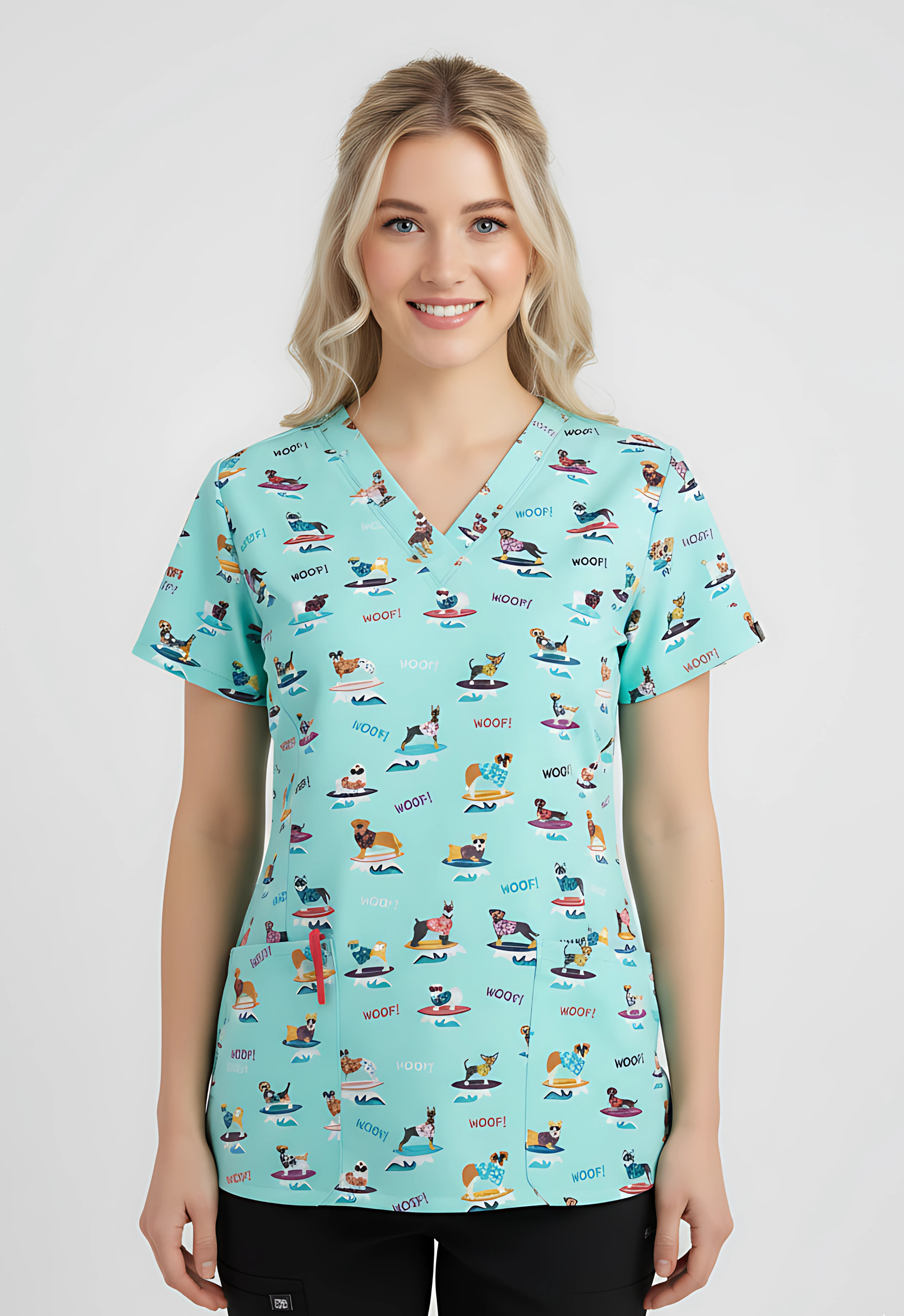 Polera Clínica Estampada Mujer 9810 SURF