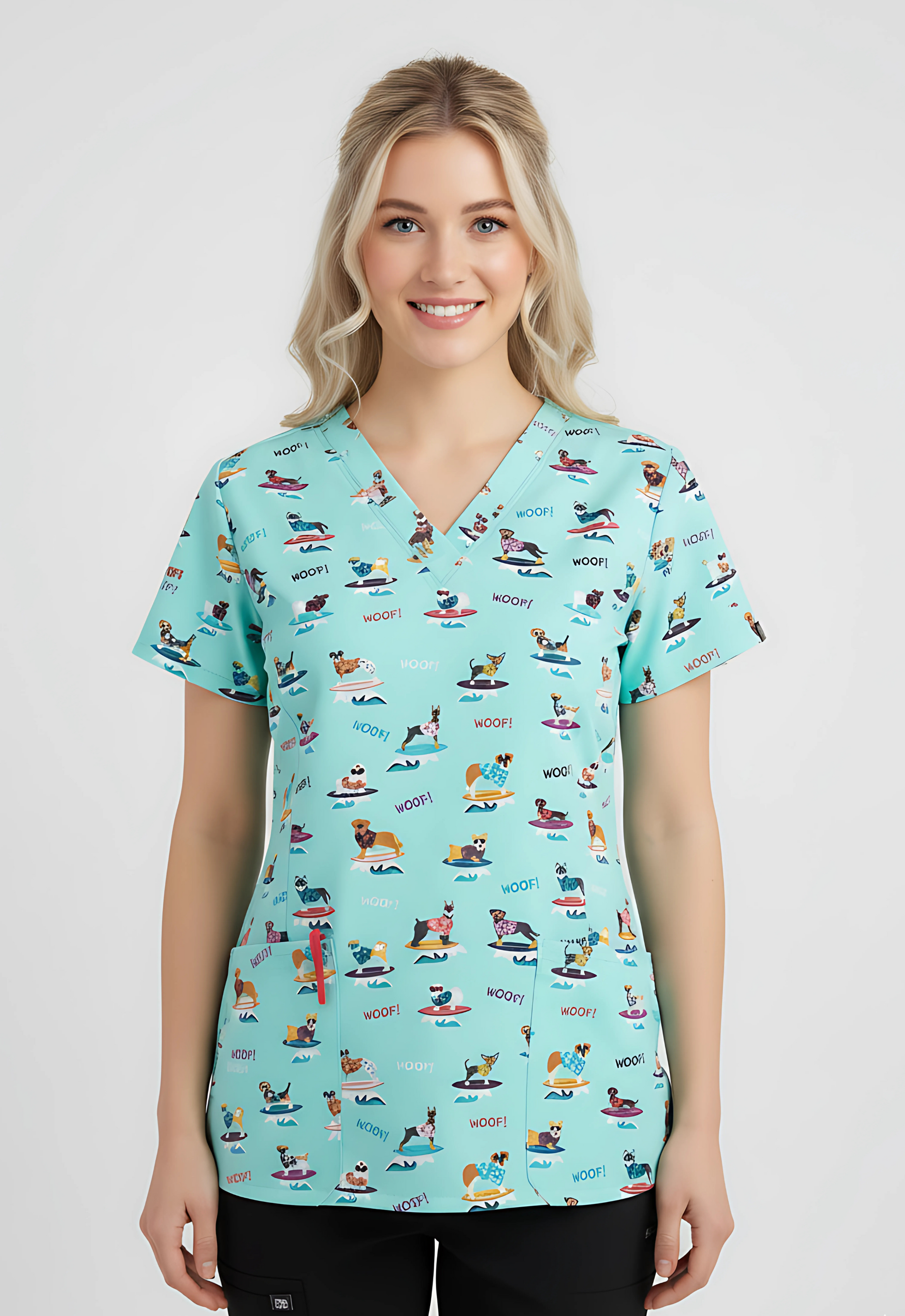 Polera Clínica Estampada Mujer 9810 SURF