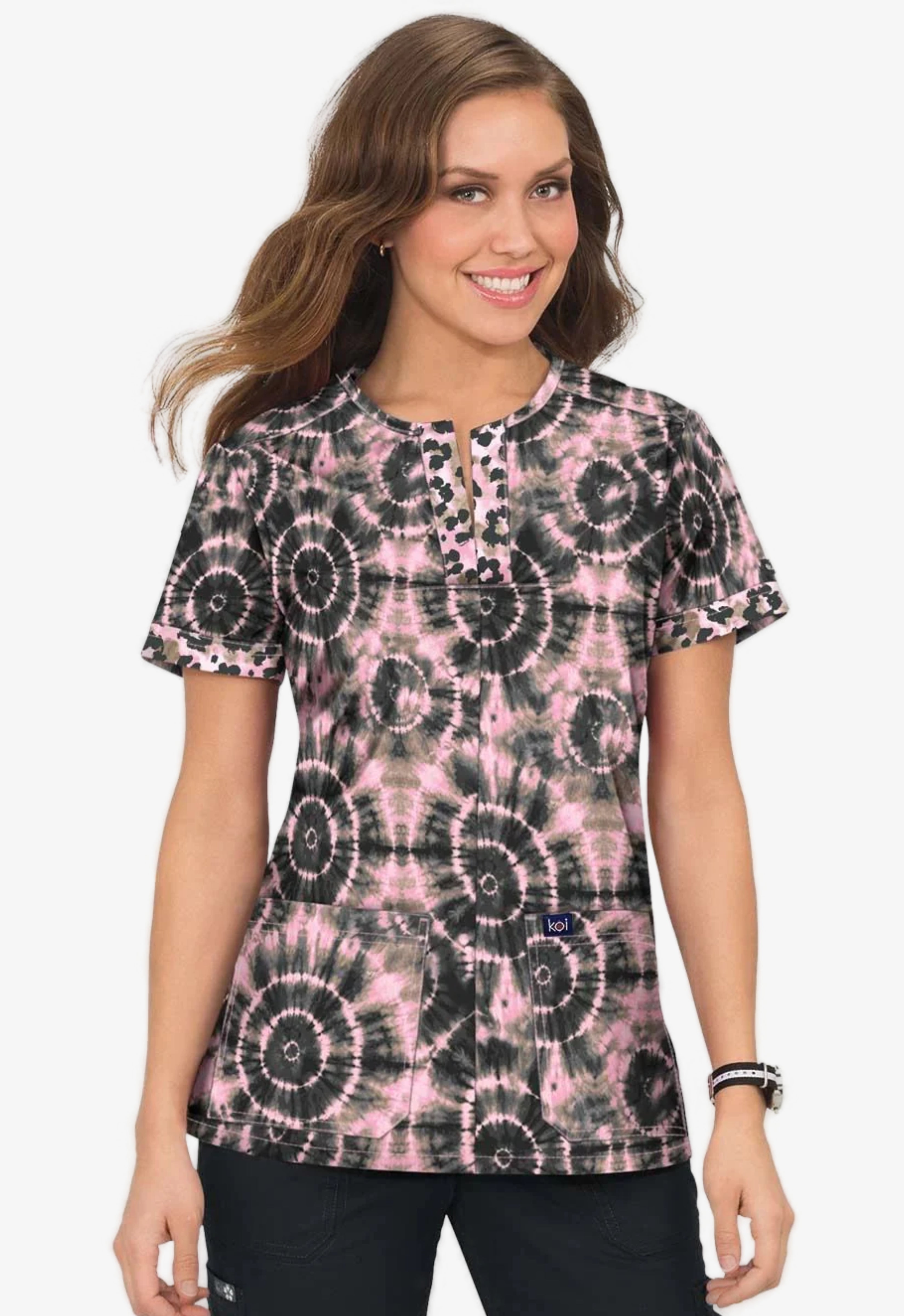 Polera Clínica Mujer Estampada Koi 1084PR VBS