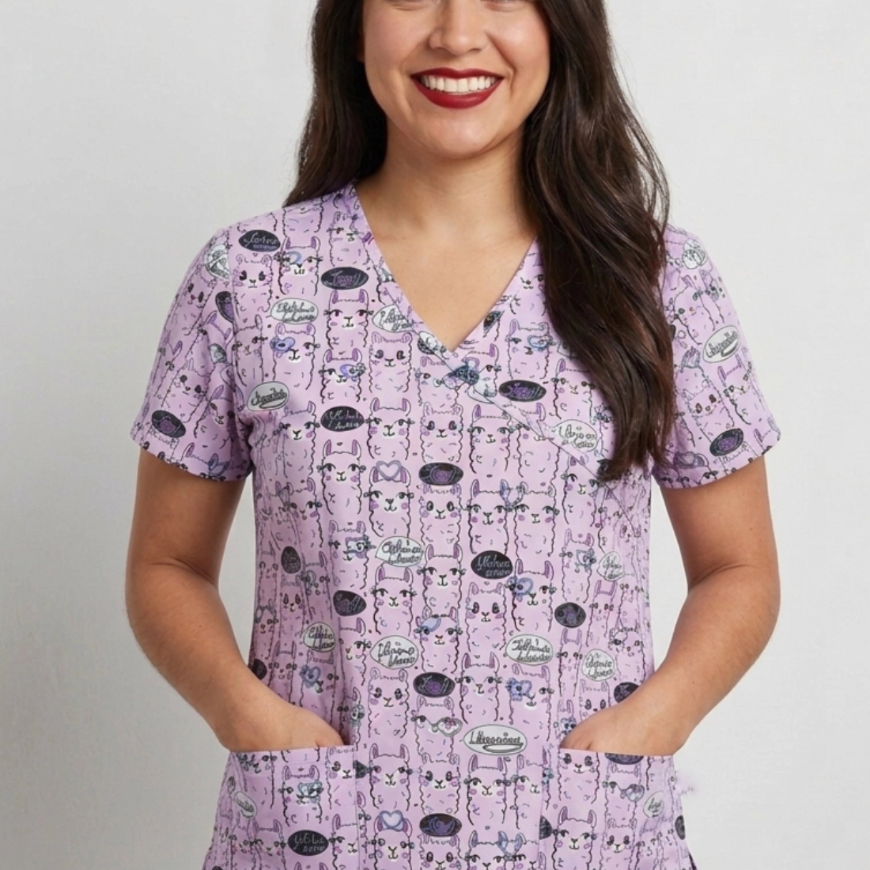 Polera Clínica Estampada Mujer GT 1426PK