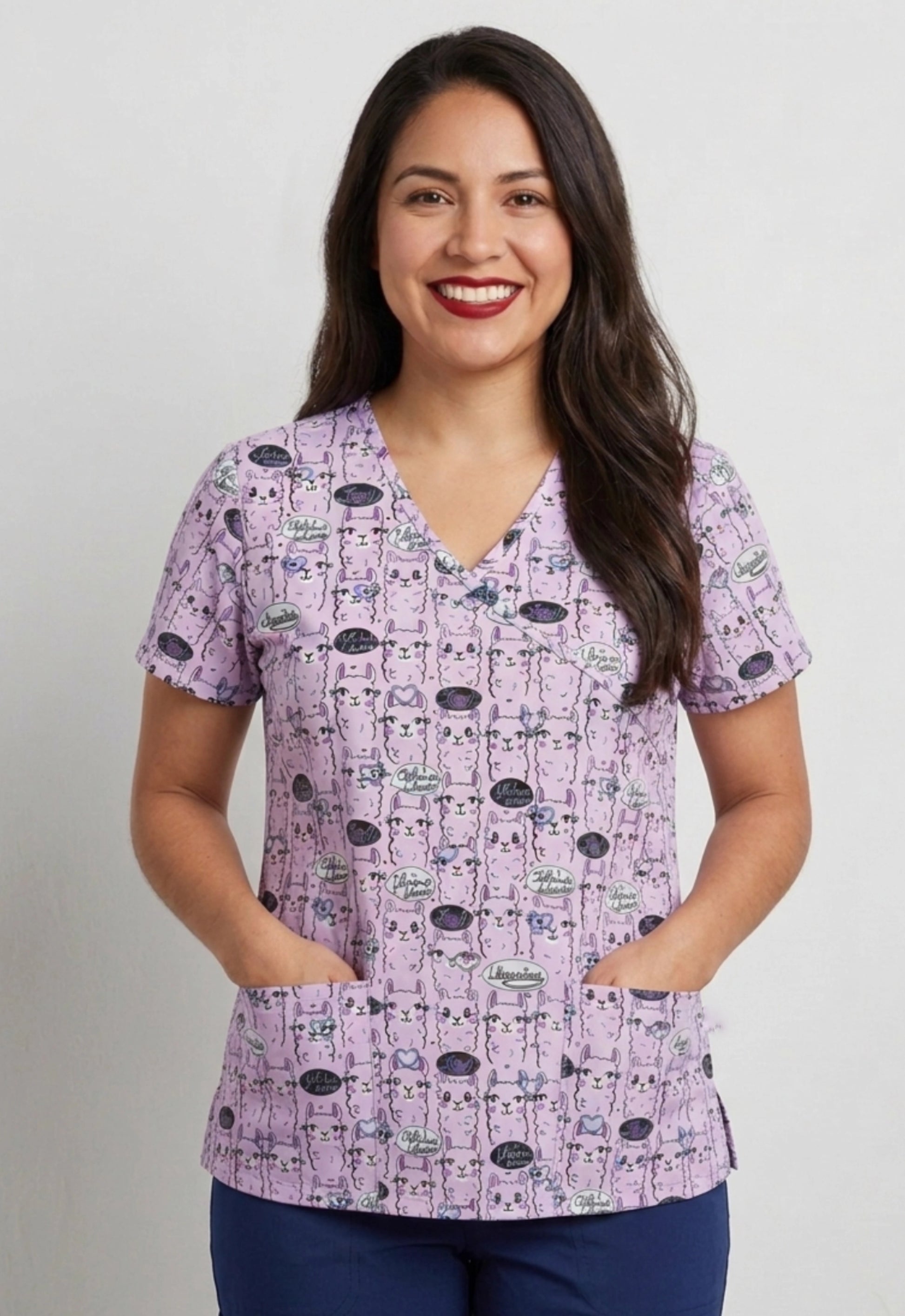 Polera Clínica Estampada Mujer GT 1426PK