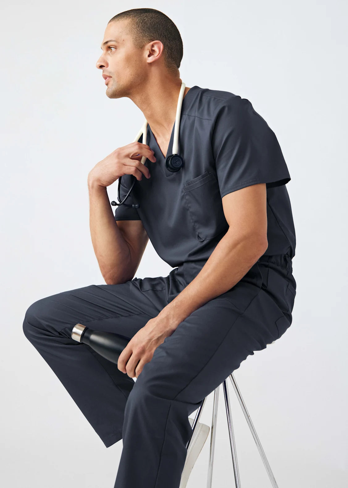 PANTALÓN CLÍNICO HOMBRE PROFLEX LB408 PLOMO