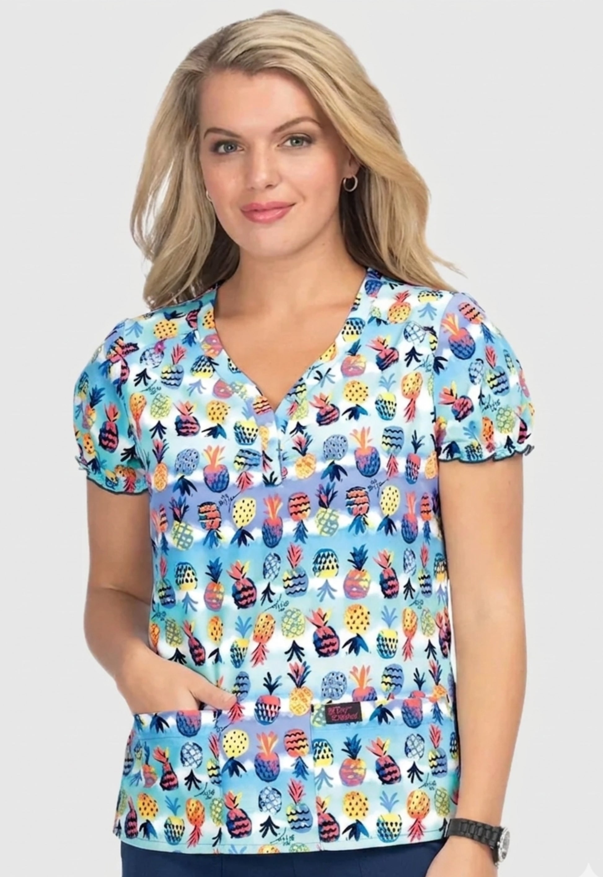 Polera Clínica Estampada Koi B123PR PNP