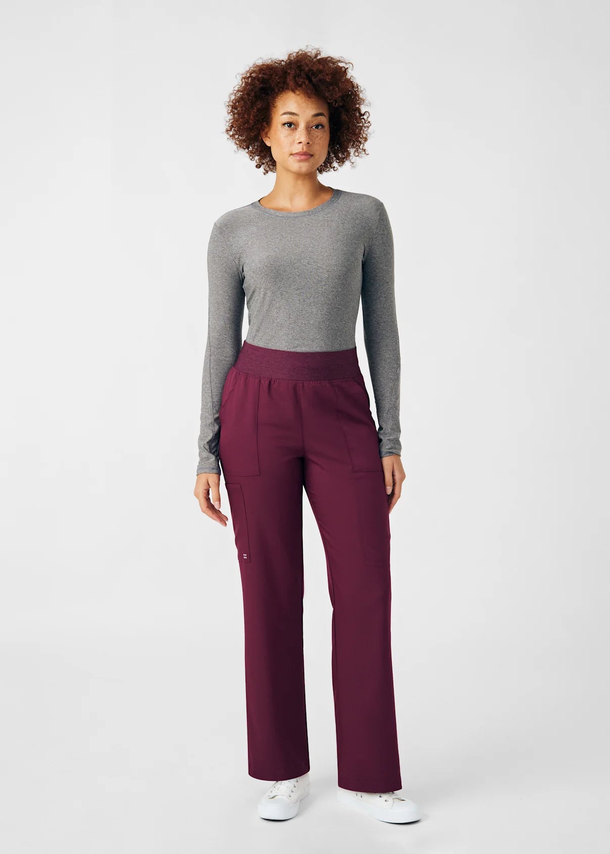 Pantalón Clínico Mujer Vibe WB421 Burdeo