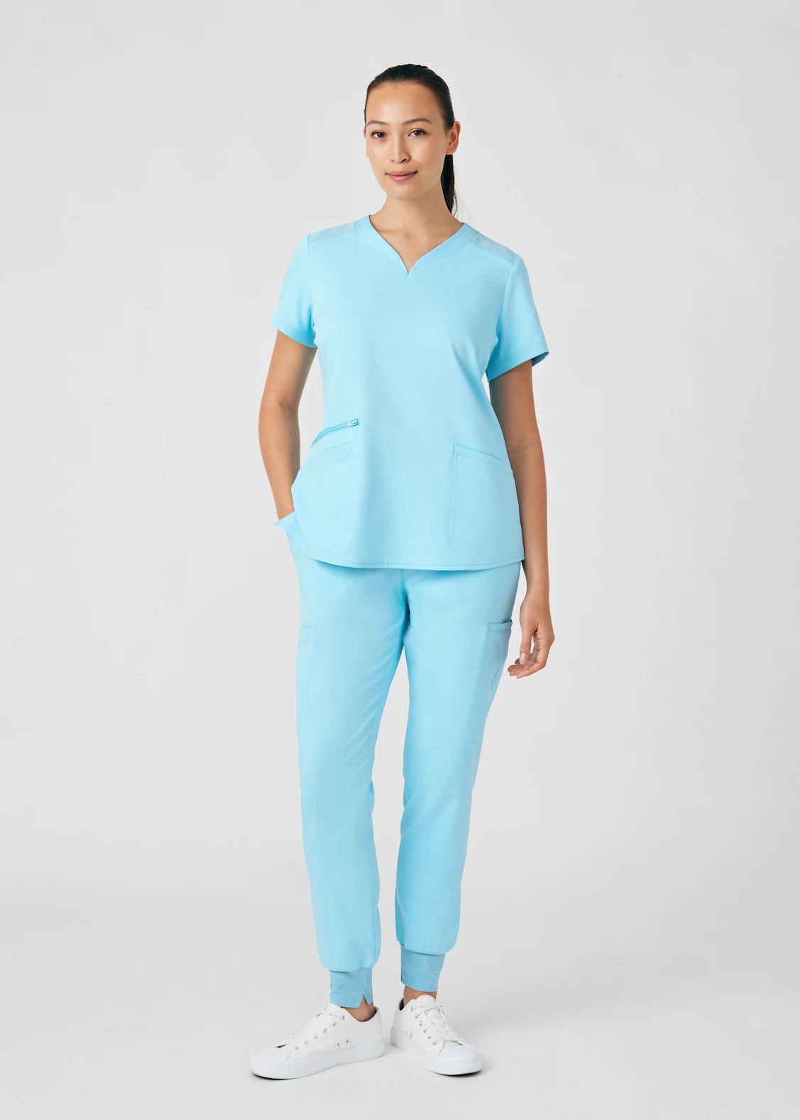 Polera Clínica Mujer Vibe WT121 Island Blue