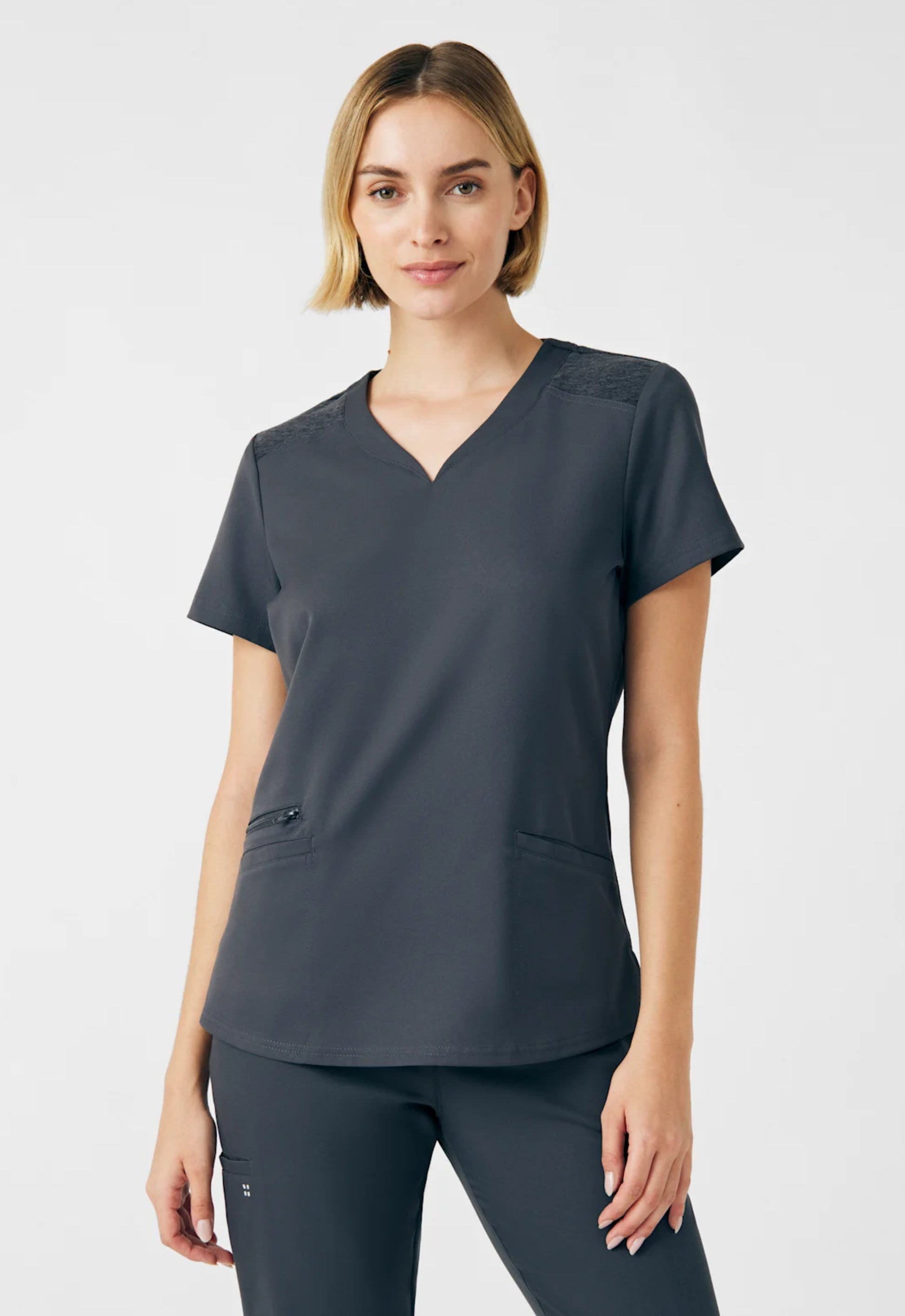 Polera Clínica Mujer Vibe WT121 Plomo